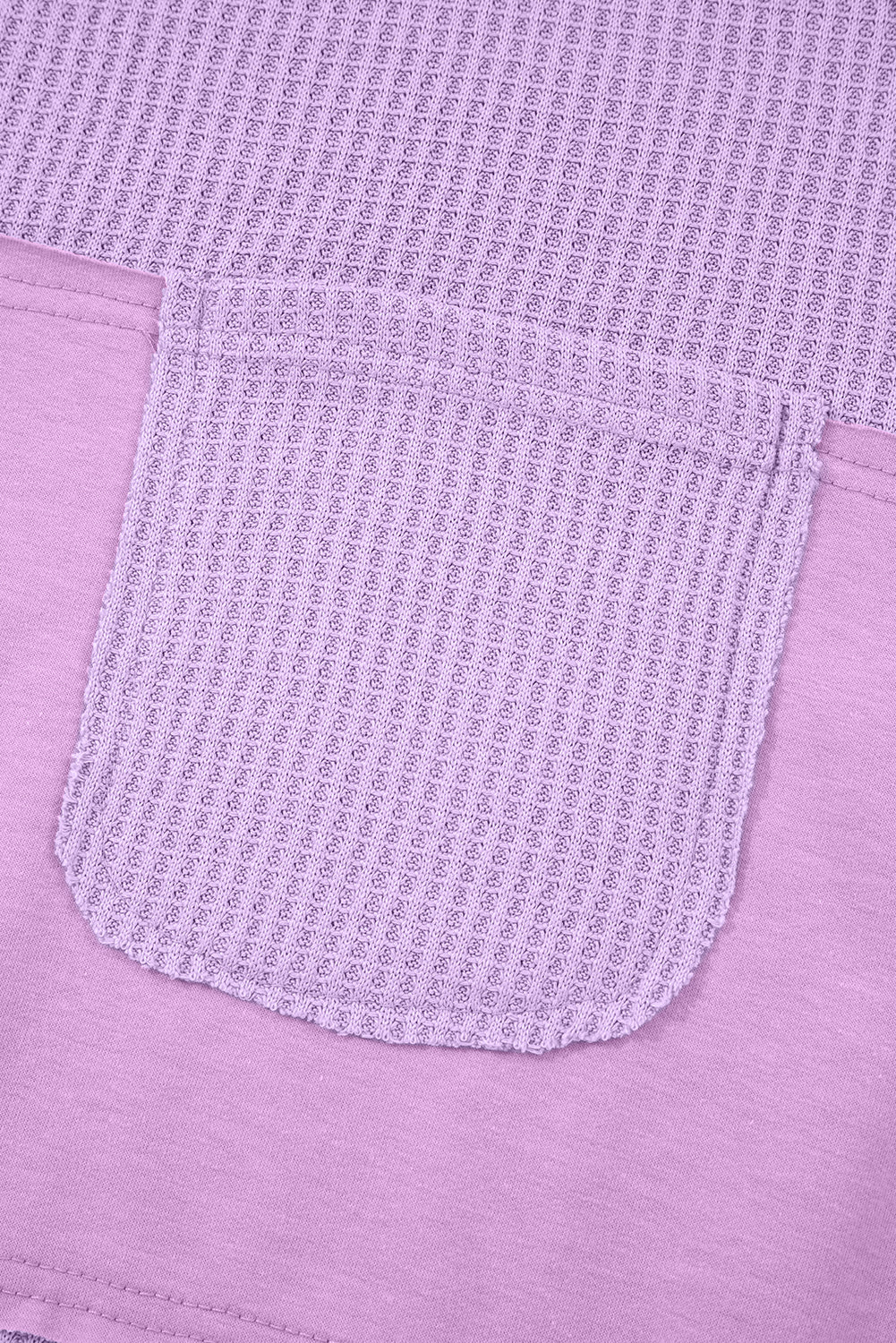Phalaenopsis Thermal Knit Contrast Textured Patchwork Long Sleeve Top-Tops/Long Sleeve Tops-[Adult]-[Female]-2022 Online Blue Zone Planet