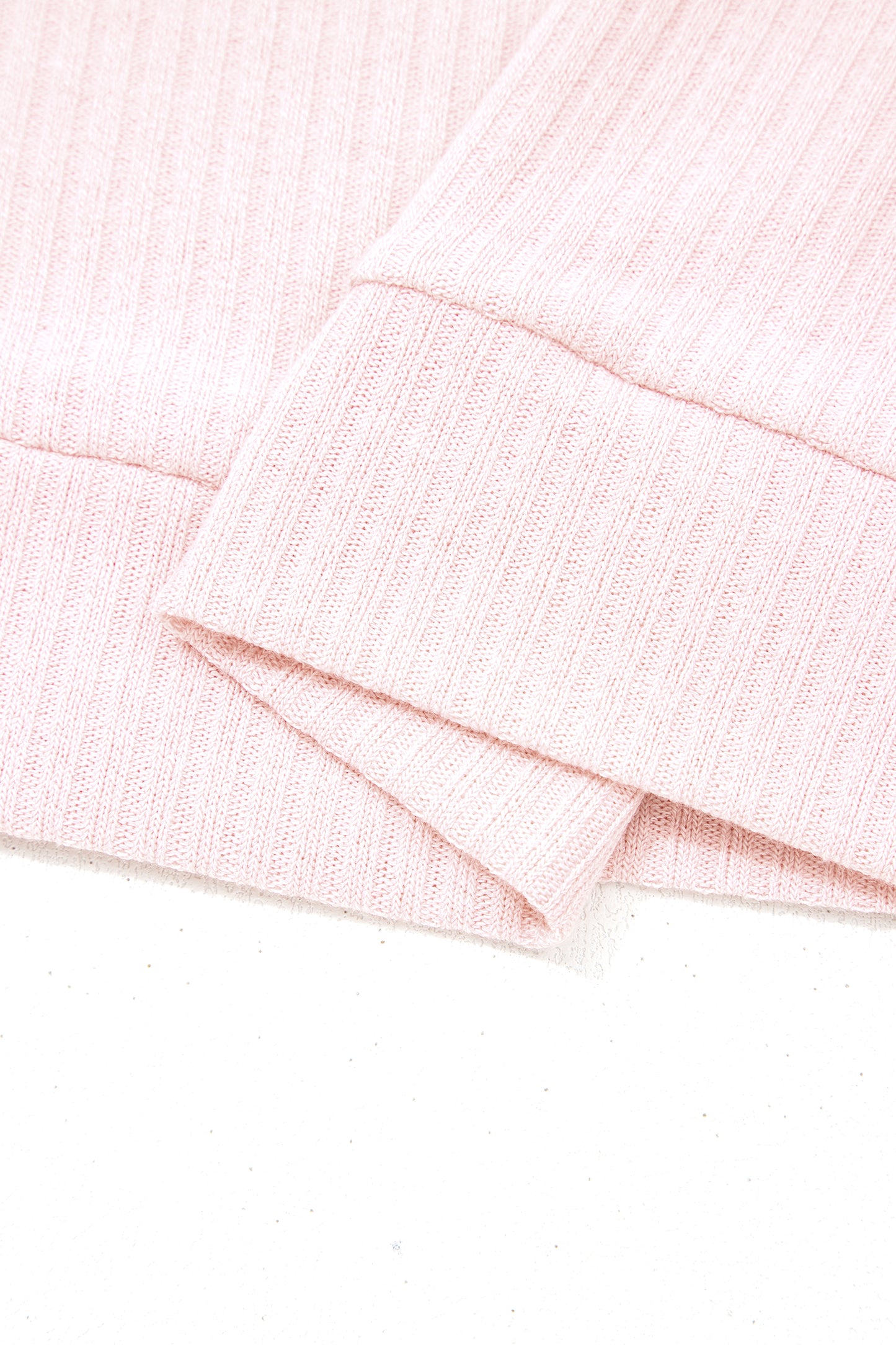 Light Pink Collared V Neck Ribbed Tee-Tops/Tops & Tees-[Adult]-[Female]-2022 Online Blue Zone Planet