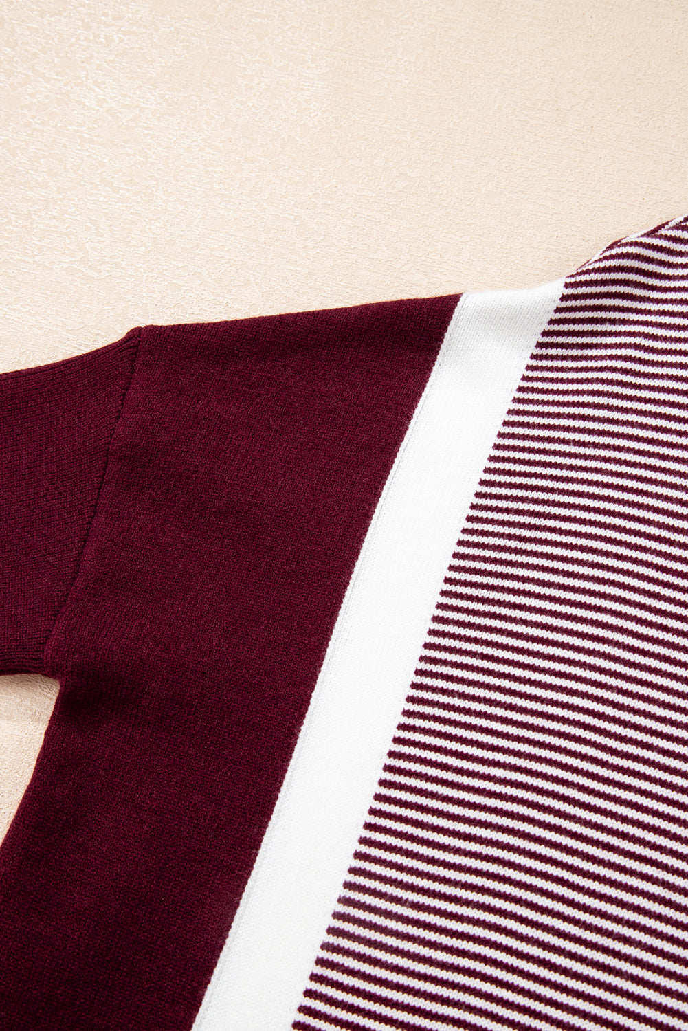 Green Stripe Color Block Patchwork Dolman Oversize Tunic Sweater-Sweaters & Cardigans/Sweaters-[Adult]-[Female]-2022 Online Blue Zone Planet