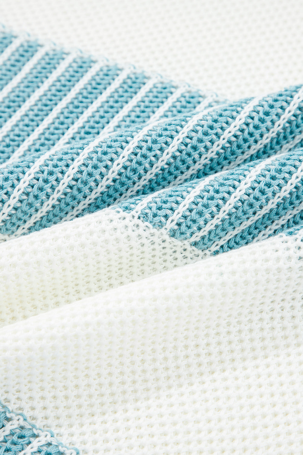 Brown Two Tone Striped Patchwork Drop Shoulder Loose Sweater-TOPS / DRESSES-[Adult]-[Female]-2022 Online Blue Zone Planet