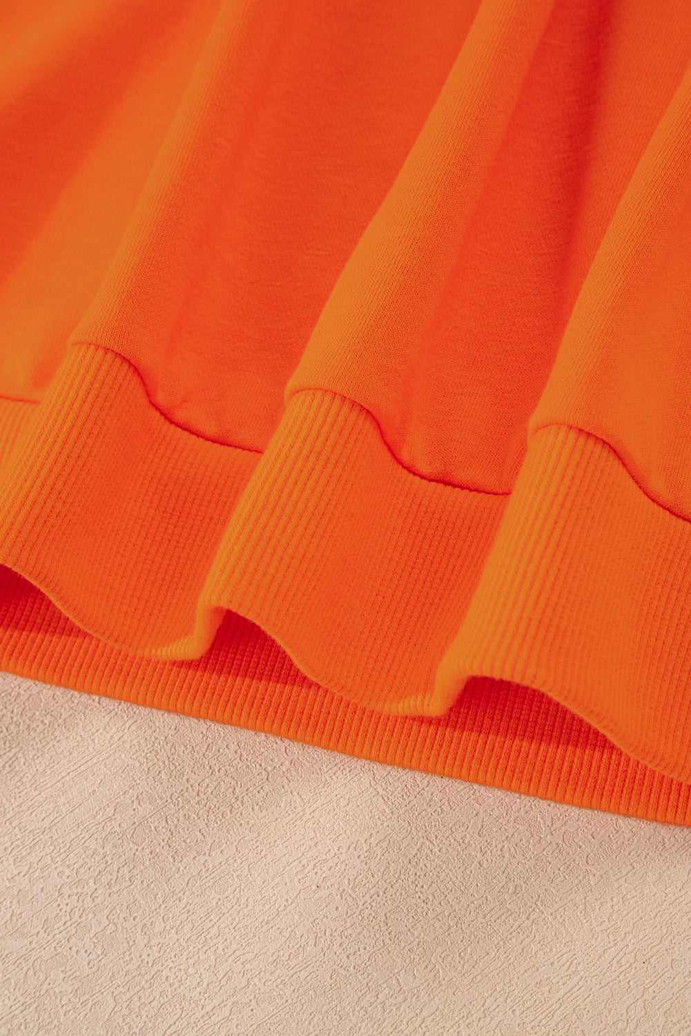 Orange Varsity Stripe Detail Drop Shoulder Pullover Mini Skirt Set-Two Piece Sets/Two Piece Dresses-[Adult]-[Female]-2022 Online Blue Zone Planet