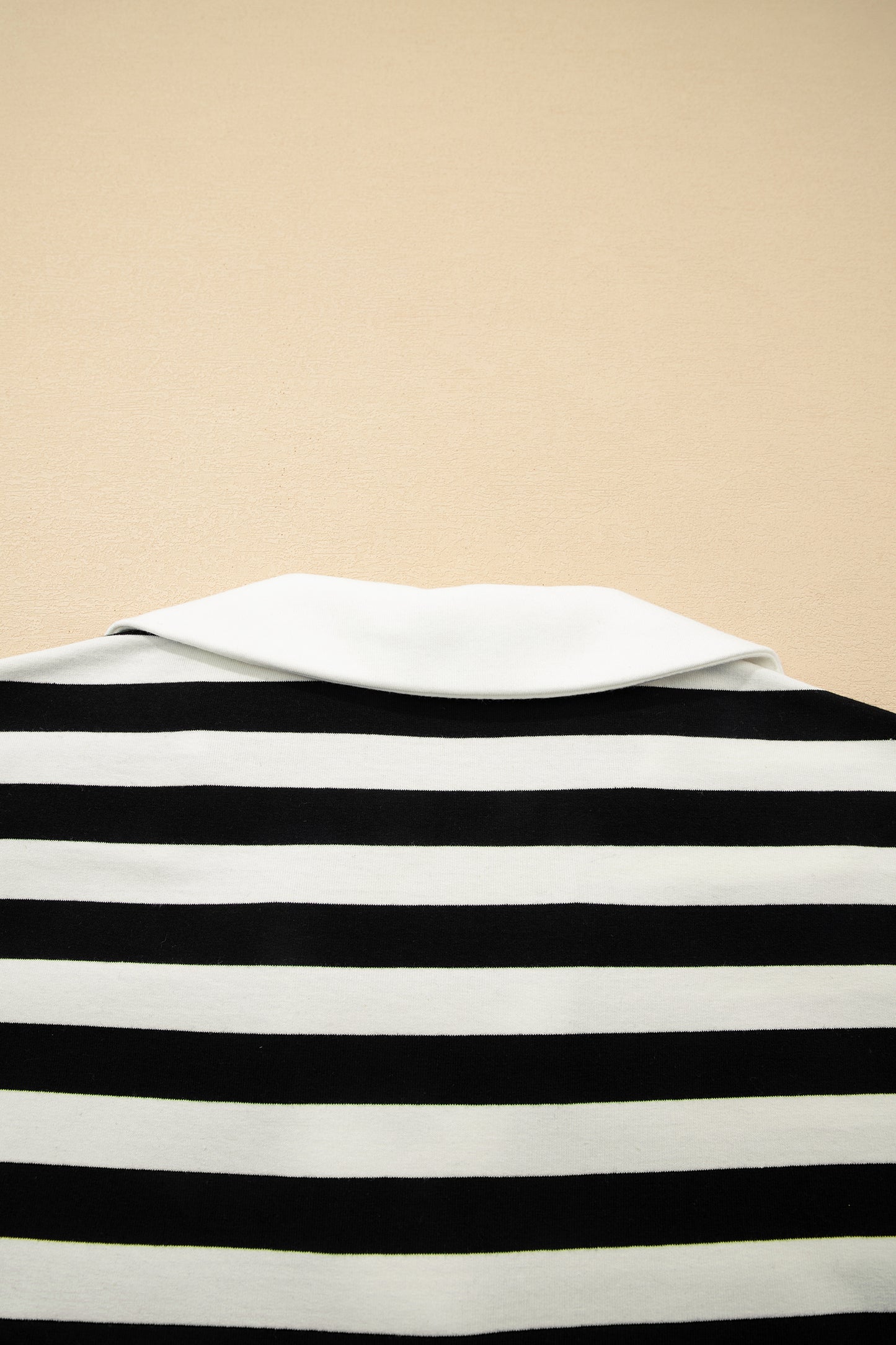Black Stripe Collar V Neck Ruffled Short Sleeve Blouse-Tops/Blouses & Shirts-[Adult]-[Female]-2022 Online Blue Zone Planet