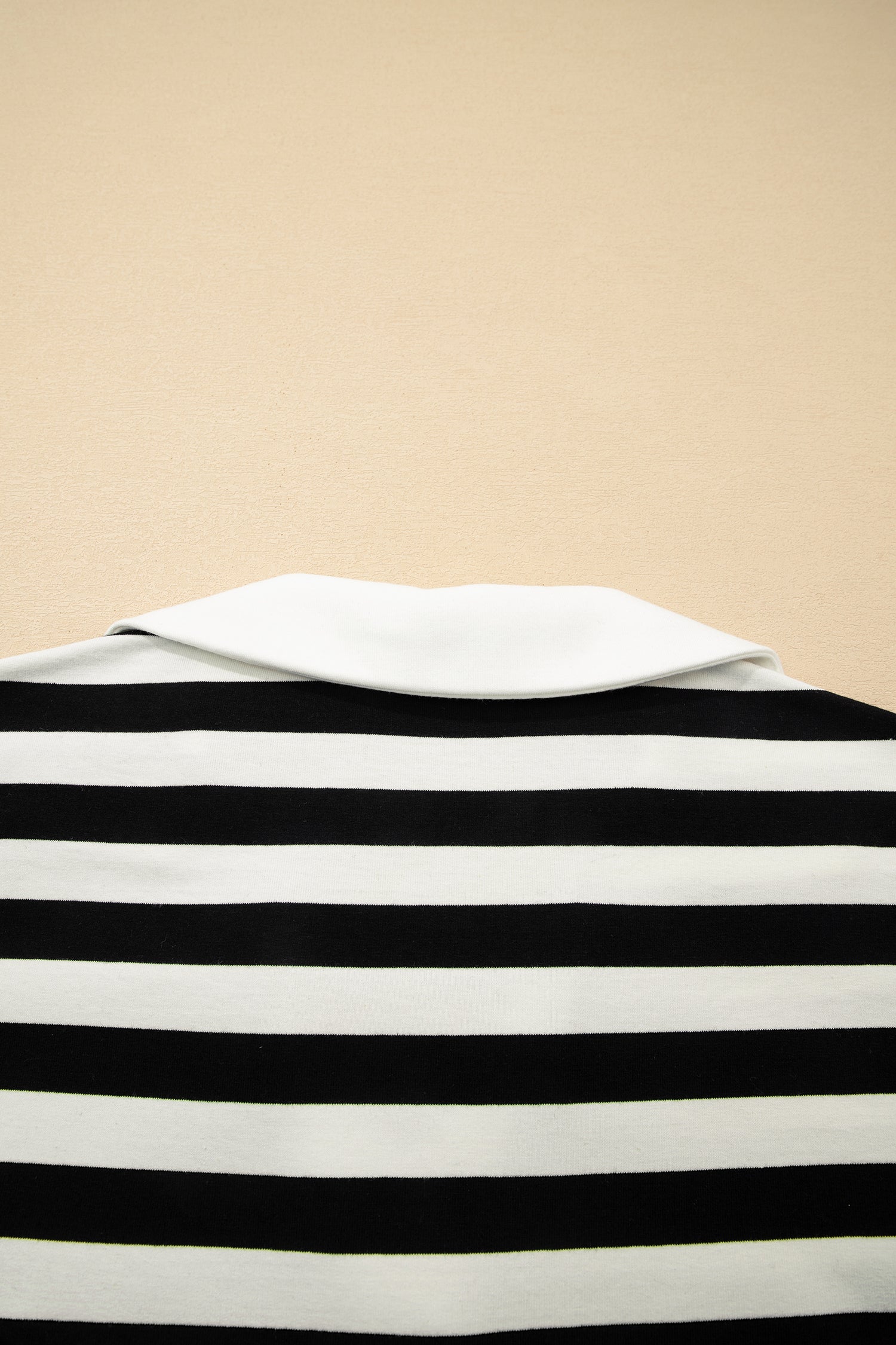 Black Stripe Collar V Neck Ruffled Short Sleeve Blouse-Tops/Blouses & Shirts-[Adult]-[Female]-2022 Online Blue Zone Planet
