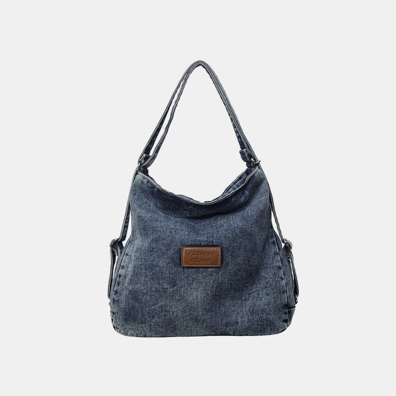 Blue Zone Planet | Adjustable Strap Denim Shoulder Bag-TOPS / DRESSES-[Adult]-[Female]-Medium-One Size-2022 Online Blue Zone Planet