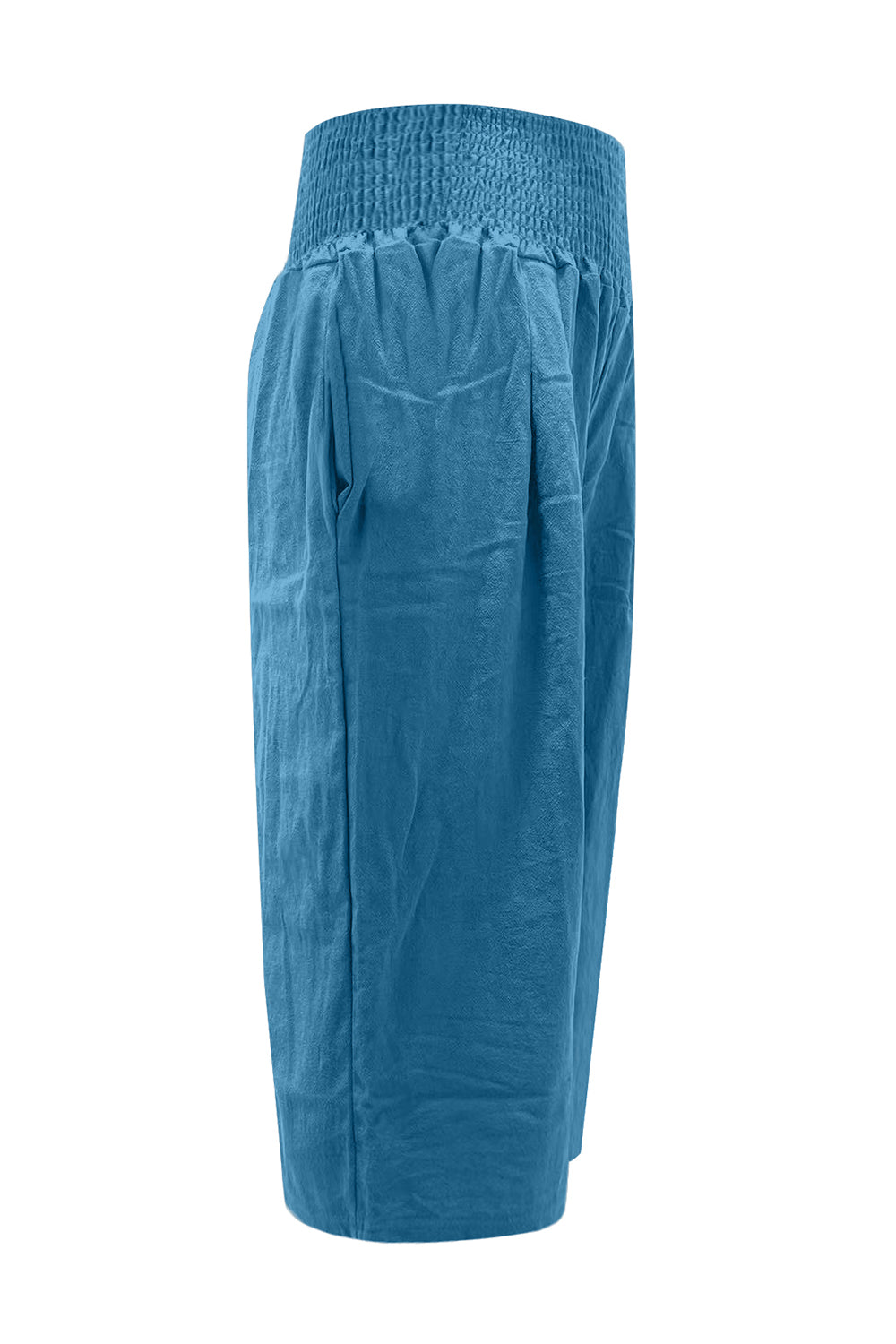 Pocketed High Waist Pants-BOTTOMS SIZES SMALL MEDIUM LARGE-[Adult]-[Female]-2022 Online Blue Zone Planet