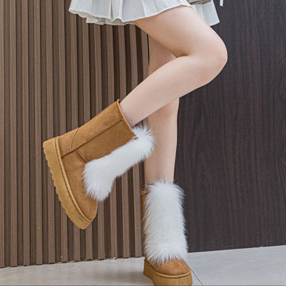 Thermal Suede Platform Boots-SHOES-[Adult]-[Female]-2022 Online Blue Zone Planet