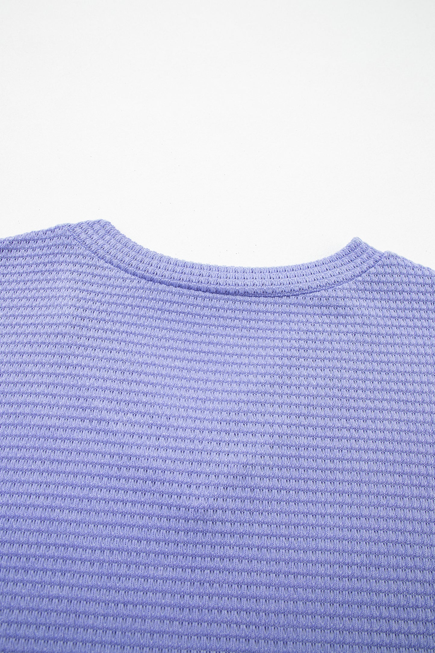 Clearly Aqua Waffle V Neck Short Sleeve Knit Top-Tops/Tops & Tees-[Adult]-[Female]-2022 Online Blue Zone Planet