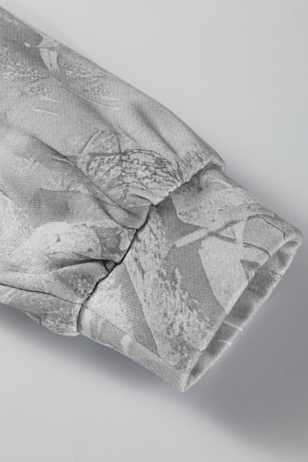 Gray Camouflage Woodland Print Oversized Sporty Hoodie-Tops / Dresses-[Adult]-[Female]-2022 Online Blue Zone Planet