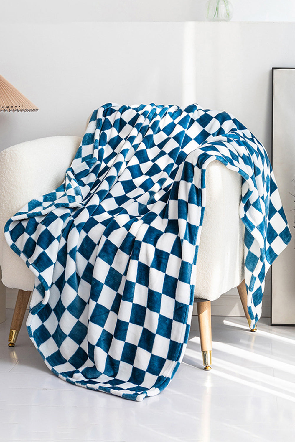 Black Checkerboard Printed Soft Throw Blanket-Accessories & Jewelry-[Adult]-[Female]-2022 Online Blue Zone Planet