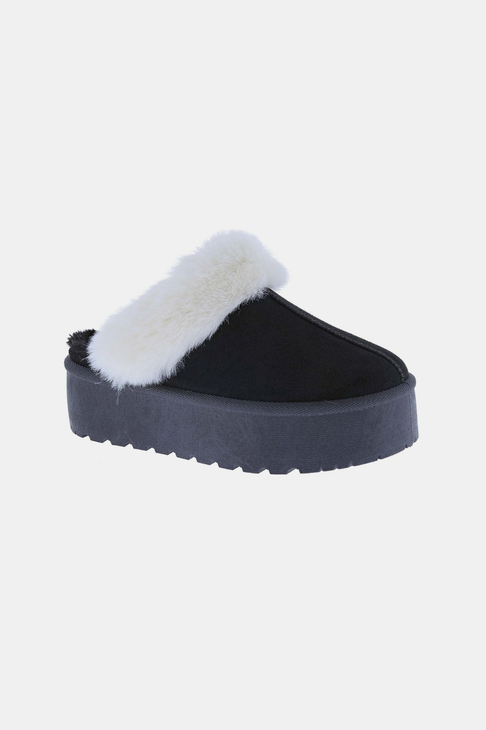 Blue Zone Planet | Weeboo Thick Bottom Fur Trim Snow Slippers-SHOES-[Adult]-[Female]-Black-6.5-2022 Online Blue Zone Planet