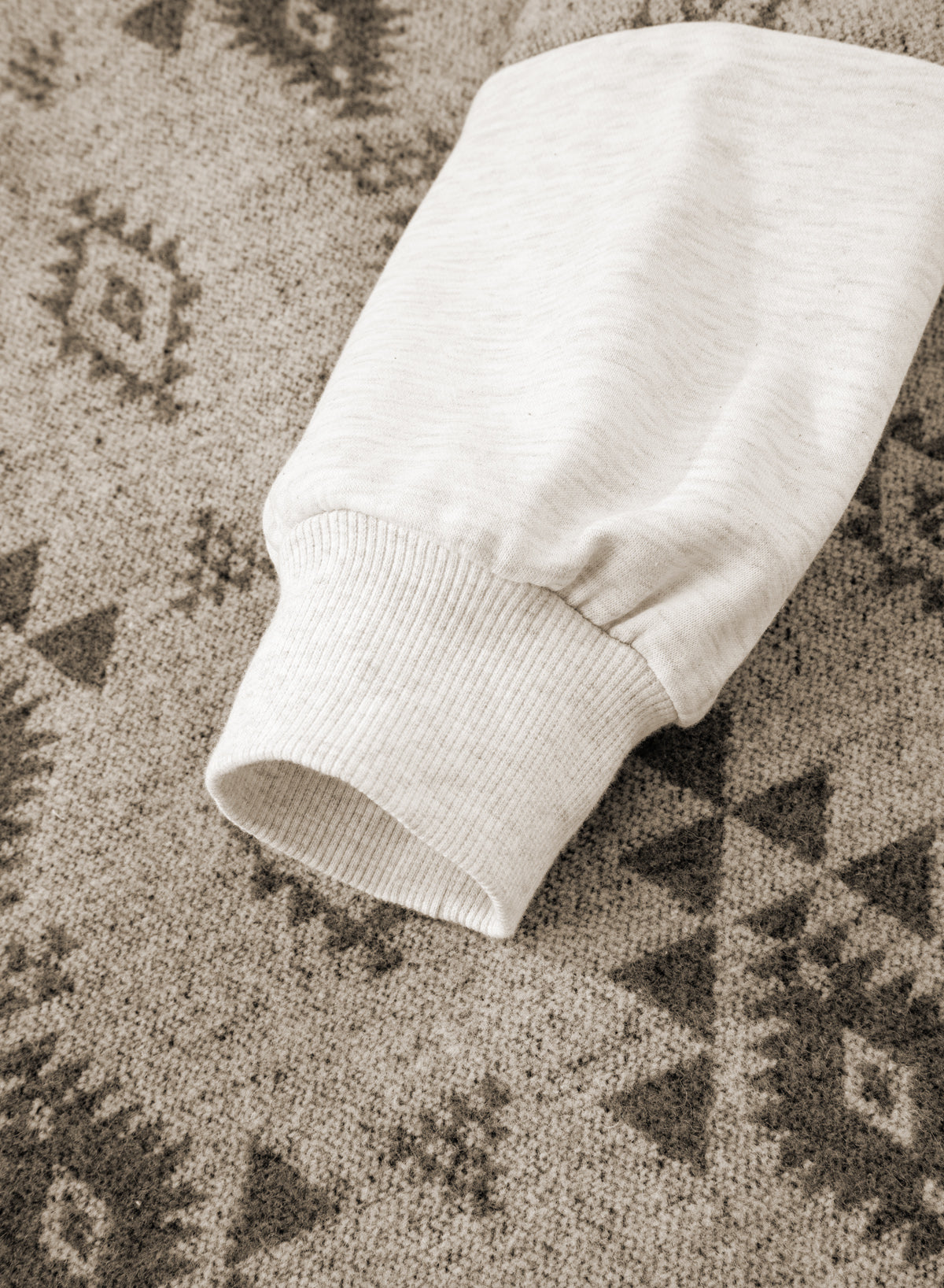 Gray Western Aztec Print Color Block Patchwork Drawstring Hooded Shacket-Tops / Dresses-[Adult]-[Female]-2022 Online Blue Zone Planet