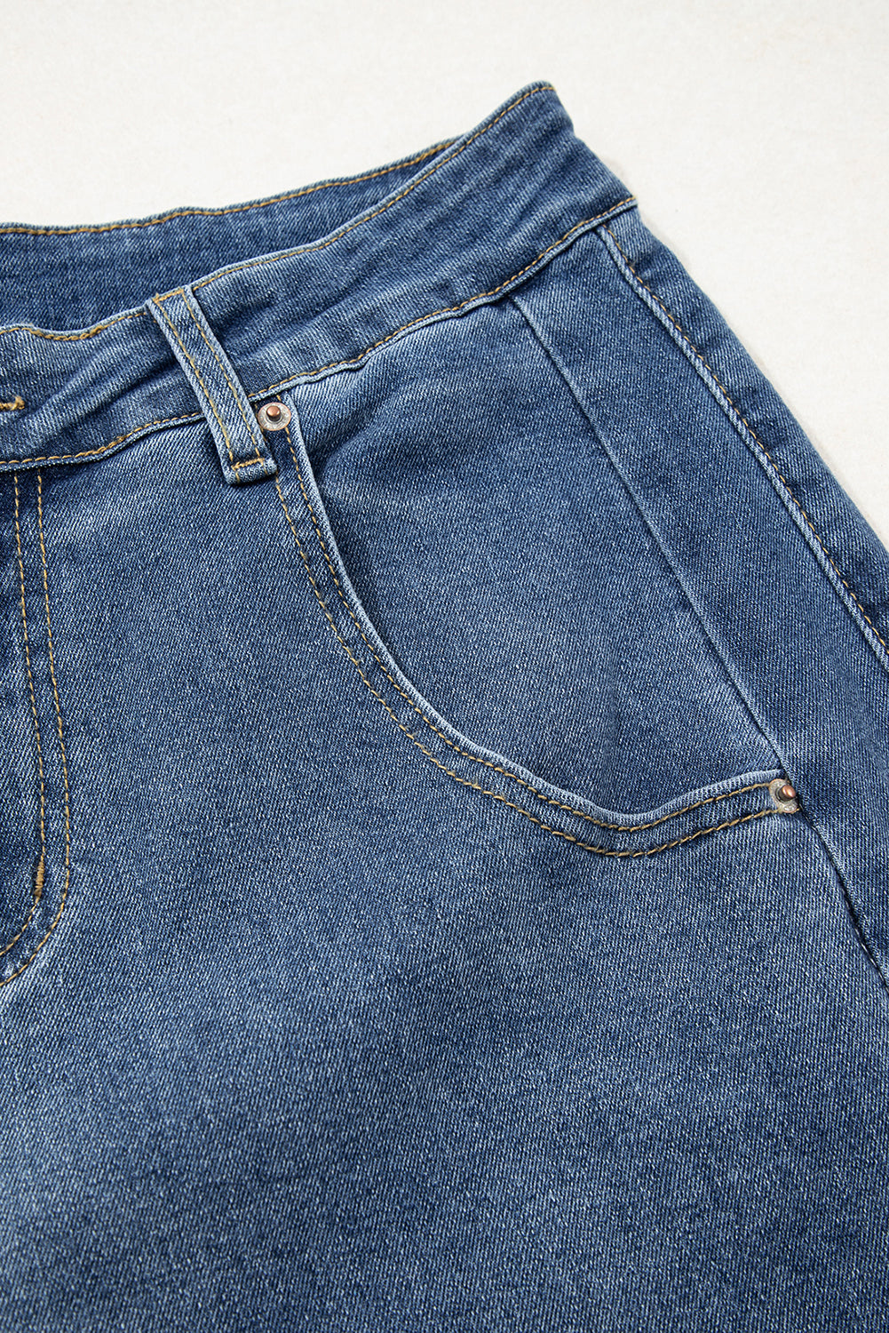 Ashleigh Blue Stitched Raw Hem Wide Leg Loose Jeans-TOPS / DRESSES-[Adult]-[Female]-2022 Online Blue Zone Planet