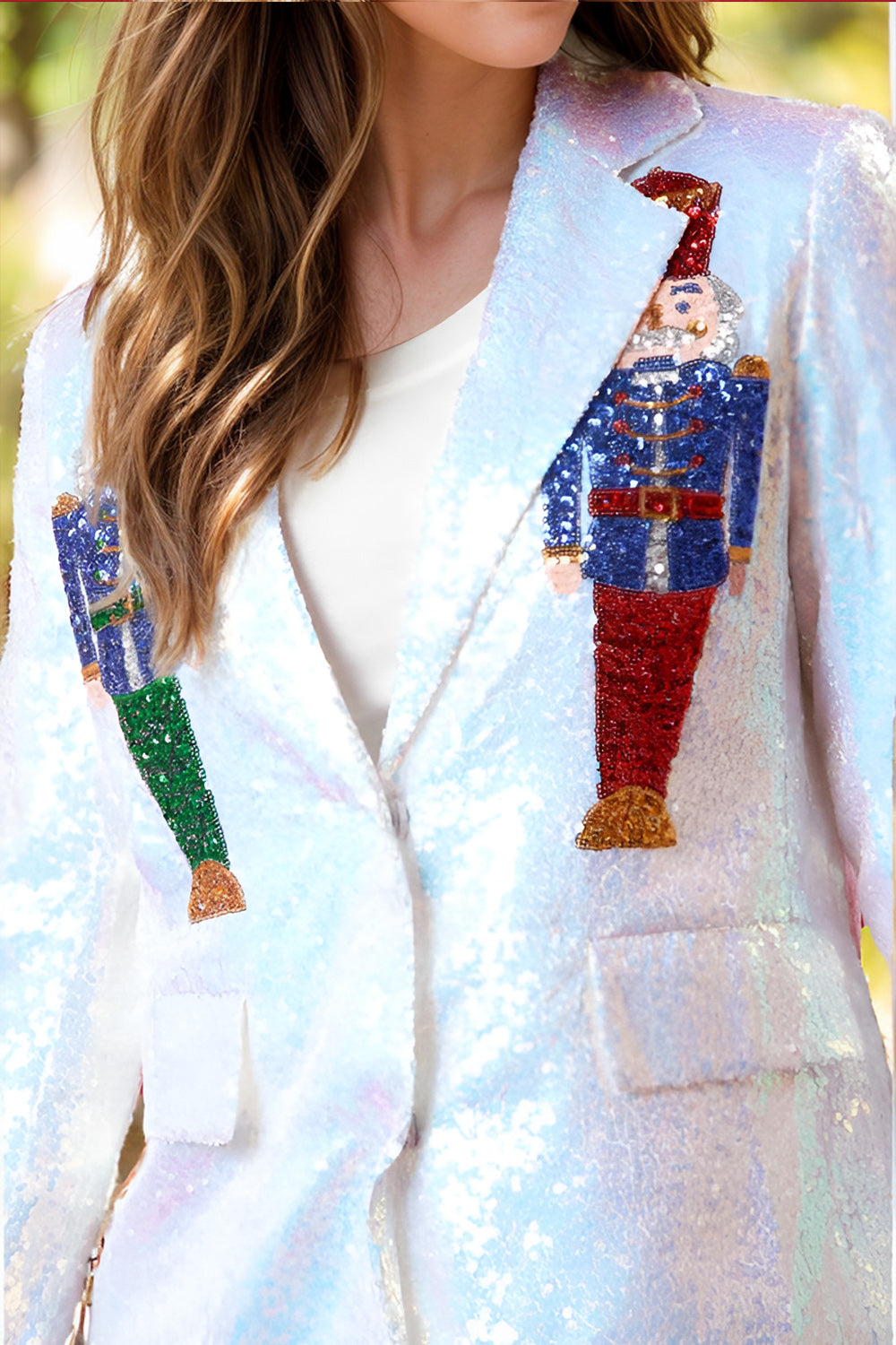 Sequin Nutcracker Long Sleeve Blazer-TOPS / DRESSES-[Adult]-[Female]-2022 Online Blue Zone Planet