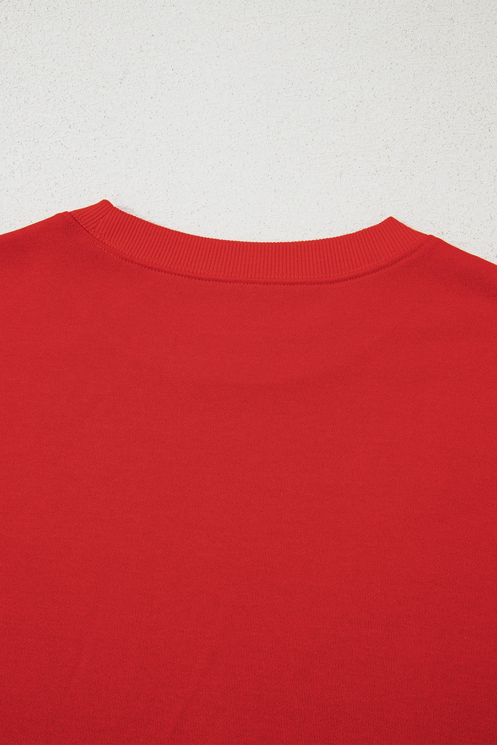 Fiery Red Varsity Striped Detail Drop Shoulder Oversized Sweatshirt-Tops/Sweatshirts & Hoodies-[Adult]-[Female]-2022 Online Blue Zone Planet