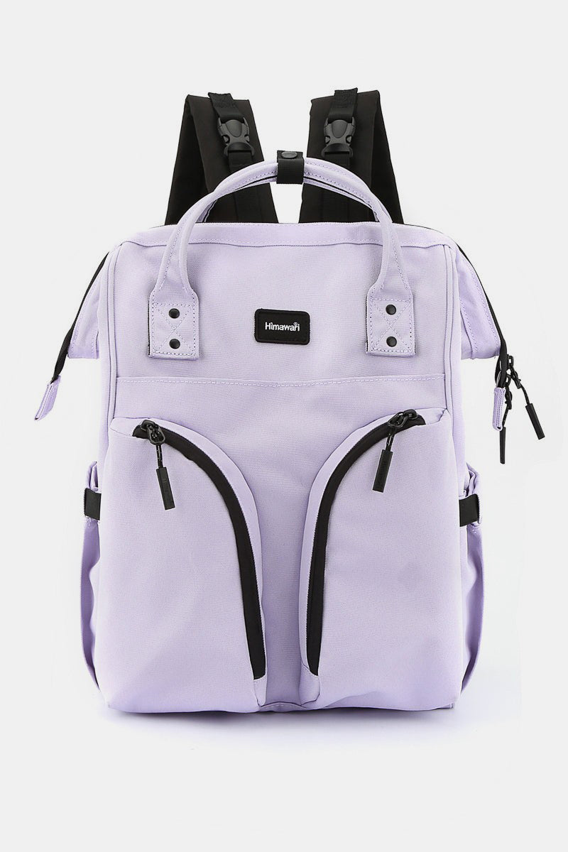 Himawari Waterproof Backpack Bag with Multilayer Pockets-BACKPACKS-[Adult]-[Female]-Lavender-One Size-2022 Online Blue Zone Planet