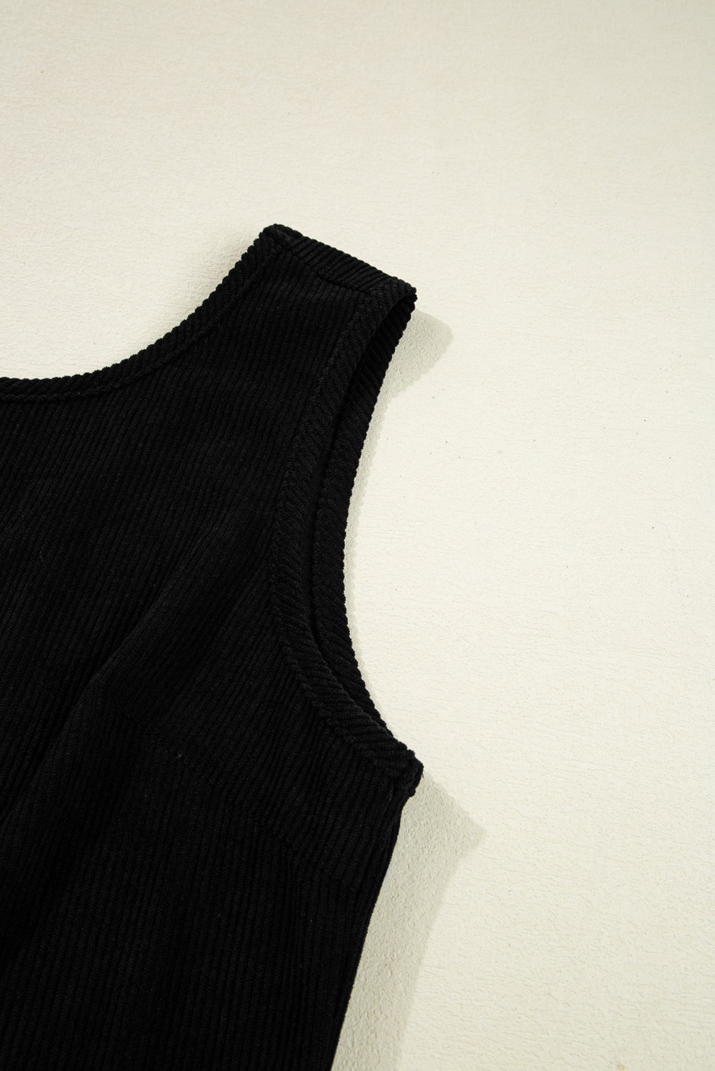 Black Corduroy Sleeveless Mini Dress With Patched Pockets-TOPS / DRESSES-[Adult]-[Female]-2022 Online Blue Zone Planet