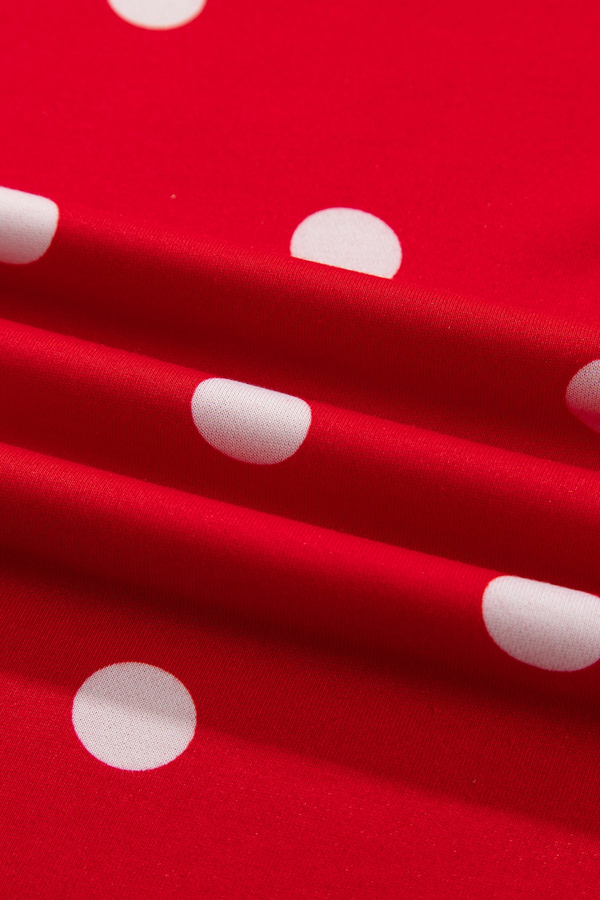 Red Polka Dot Raw Hem Relaxed Pullover Loose Skort Two Piece Set-Two Piece Sets/Two Piece Dresses-[Adult]-[Female]-2022 Online Blue Zone Planet
