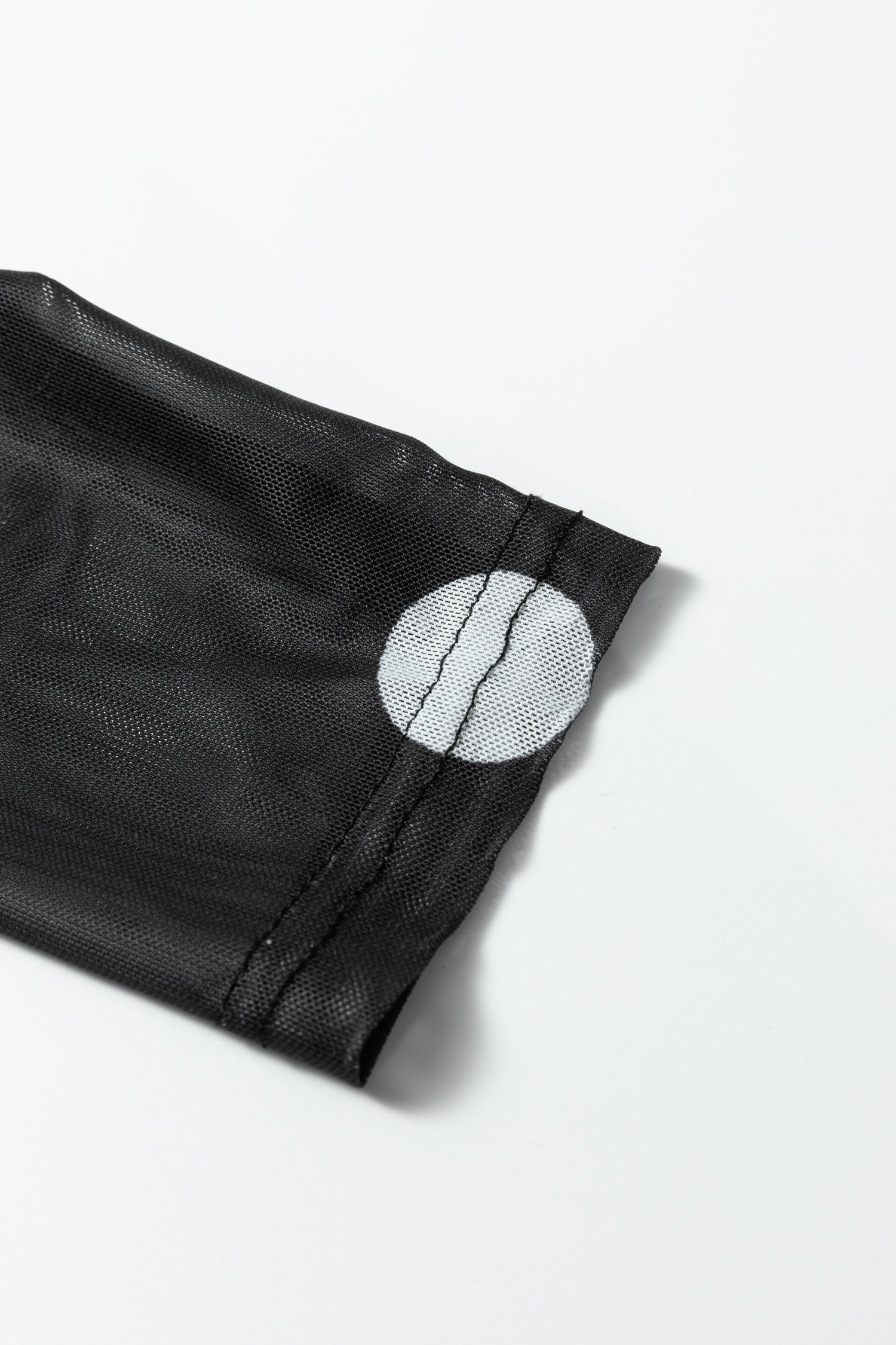 Black Vintage Polka Dot Print Mesh Long Sleeve Bodysuit-Tops/Bodysuits-[Adult]-[Female]-2022 Online Blue Zone Planet