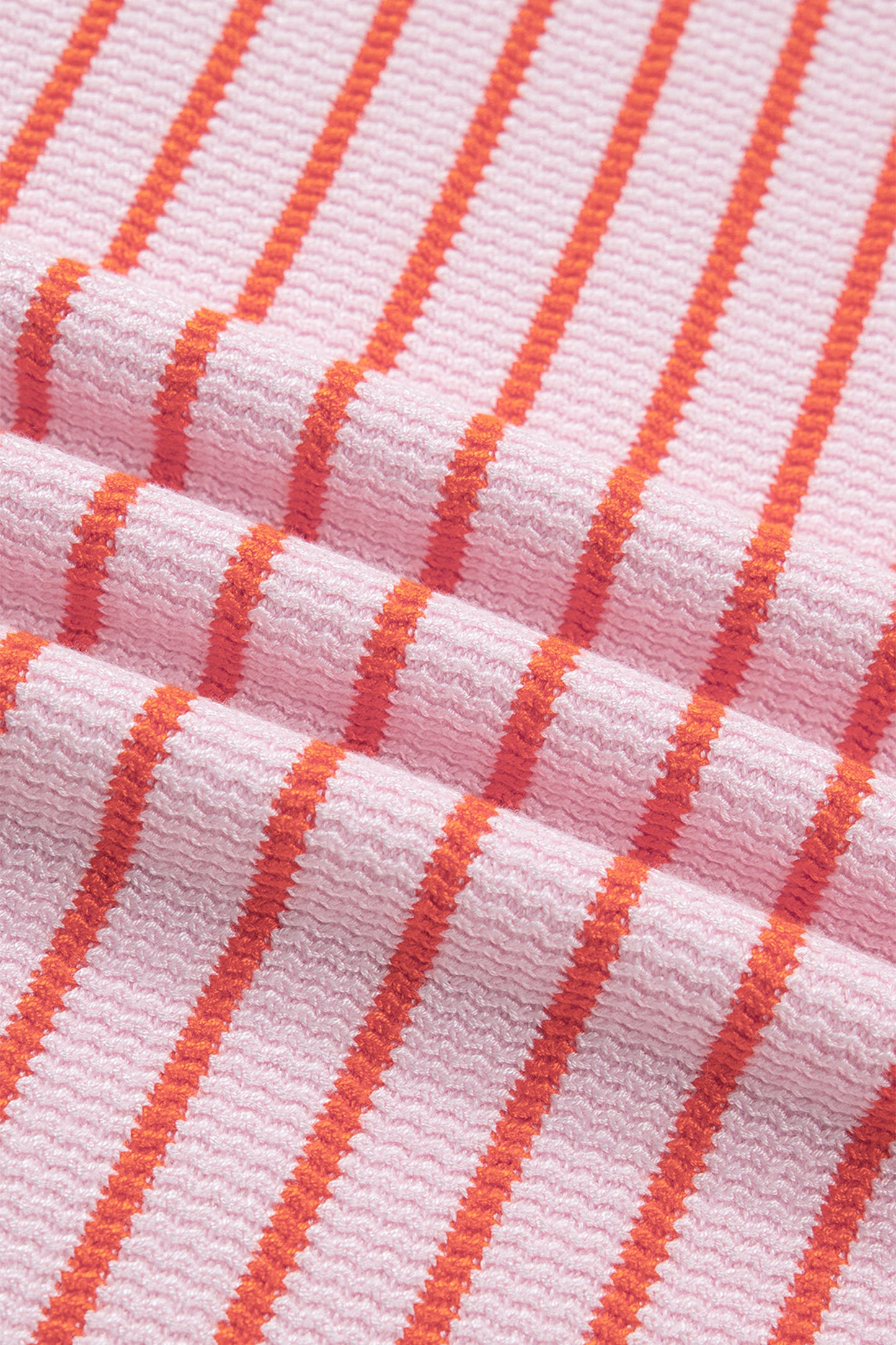 Pink Stripe Textured Knit Sleeveless Casual Sweater Top-TOPS / DRESSES-[Adult]-[Female]-2022 Online Blue Zone Planet