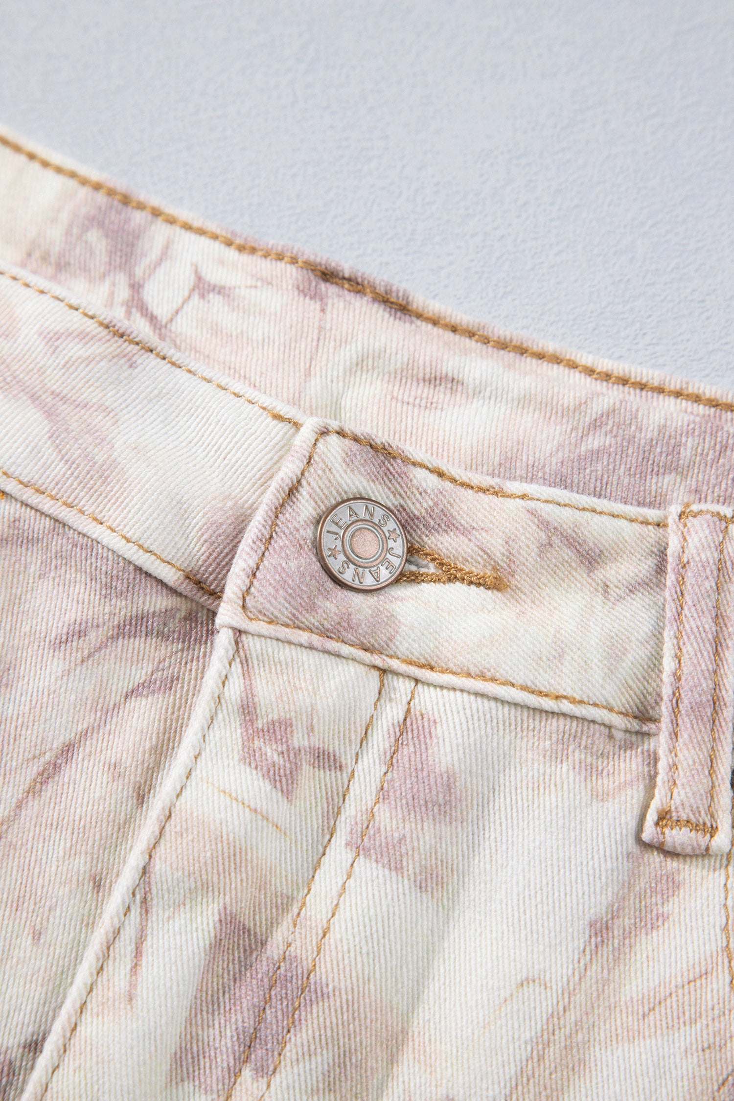 Khaki Woodland Camo Tummy Control Denim Wide Leg Jeans-Bottoms/Jeans-[Adult]-[Female]-2022 Online Blue Zone Planet