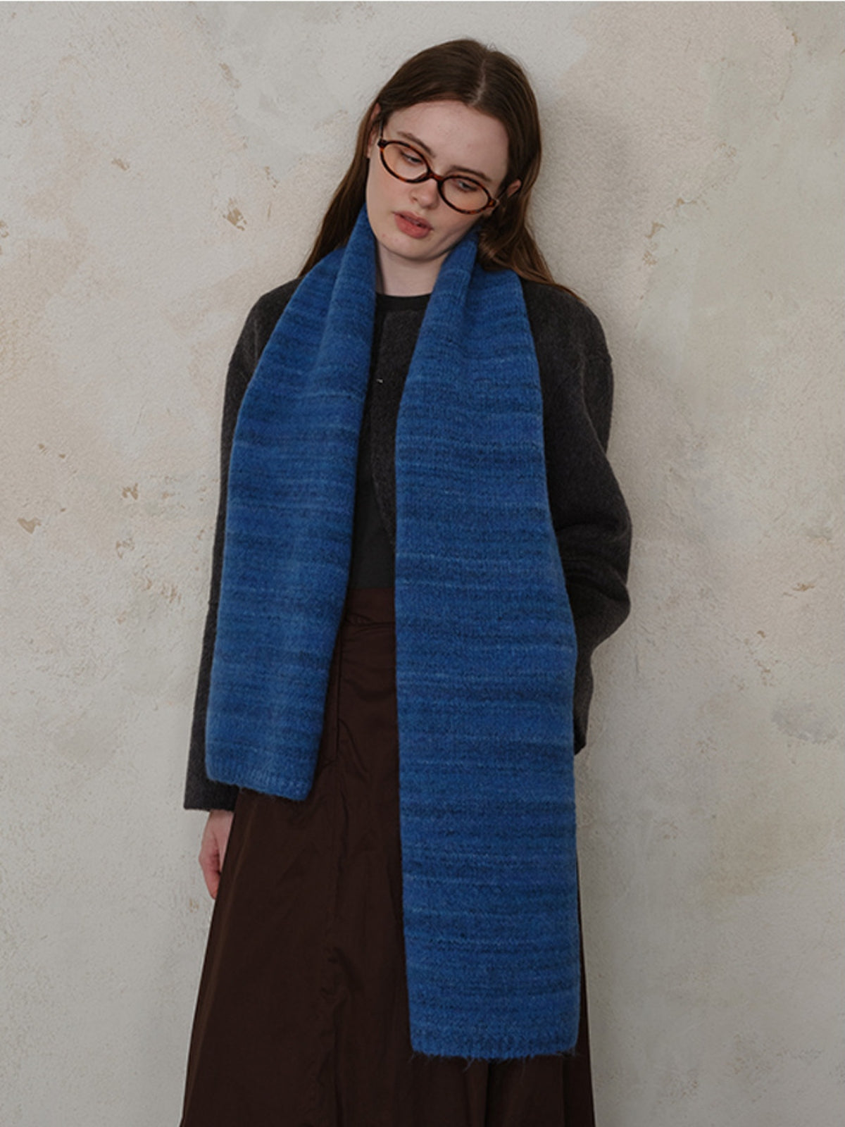 Striped Detail Knit Scarf-SCARVES-[Adult]-[Female]-2022 Online Blue Zone Planet