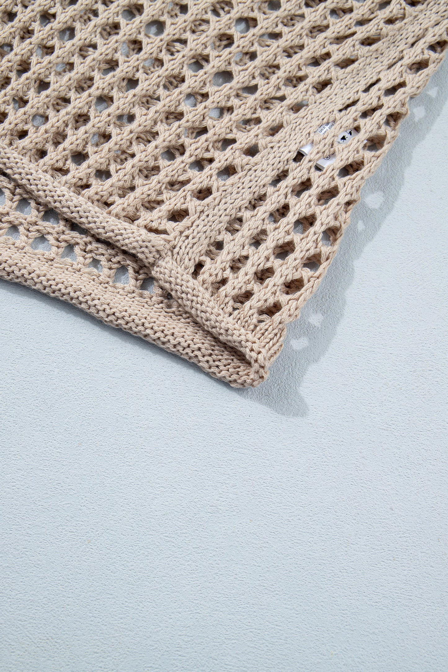 Sage Green Star Pattern Crochet Hooded Drawstring Sweater-TOPS / DRESSES-[Adult]-[Female]-2022 Online Blue Zone Planet