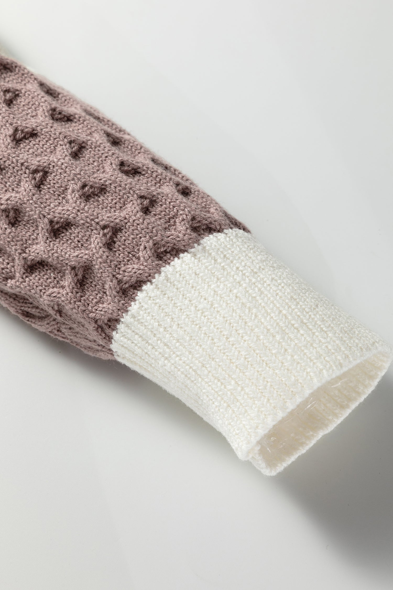 Green Mixed Texture Knit Striped Color Block Loose Sweater-TOPS / DRESSES-[Adult]-[Female]-2022 Online Blue Zone Planet