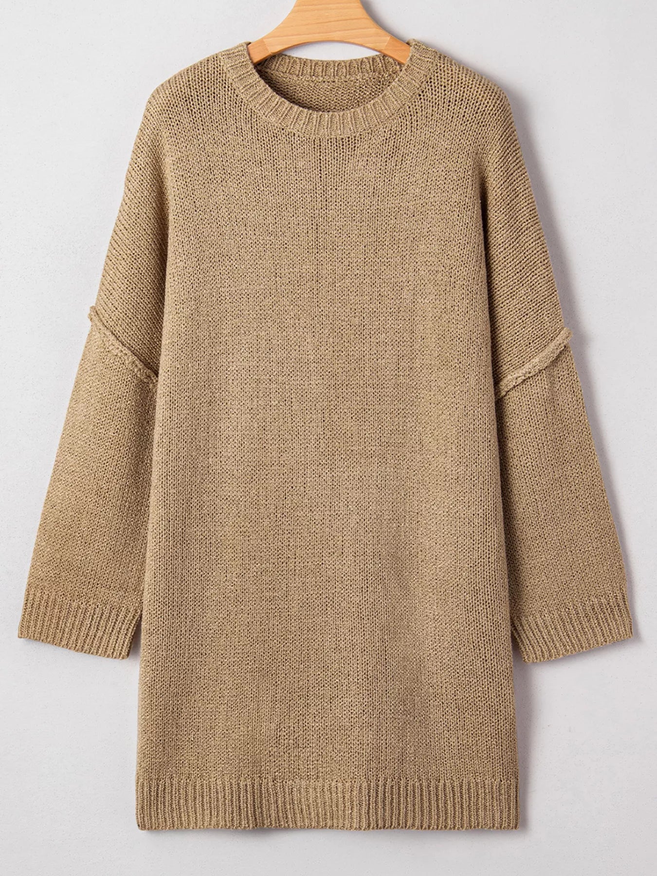 Oversize Drop Shoulder Slouchy Sweater Dress Blue Zone Planet Oversize Drop Shoulder Slouchy Sweater Dress Blue Zone Planet