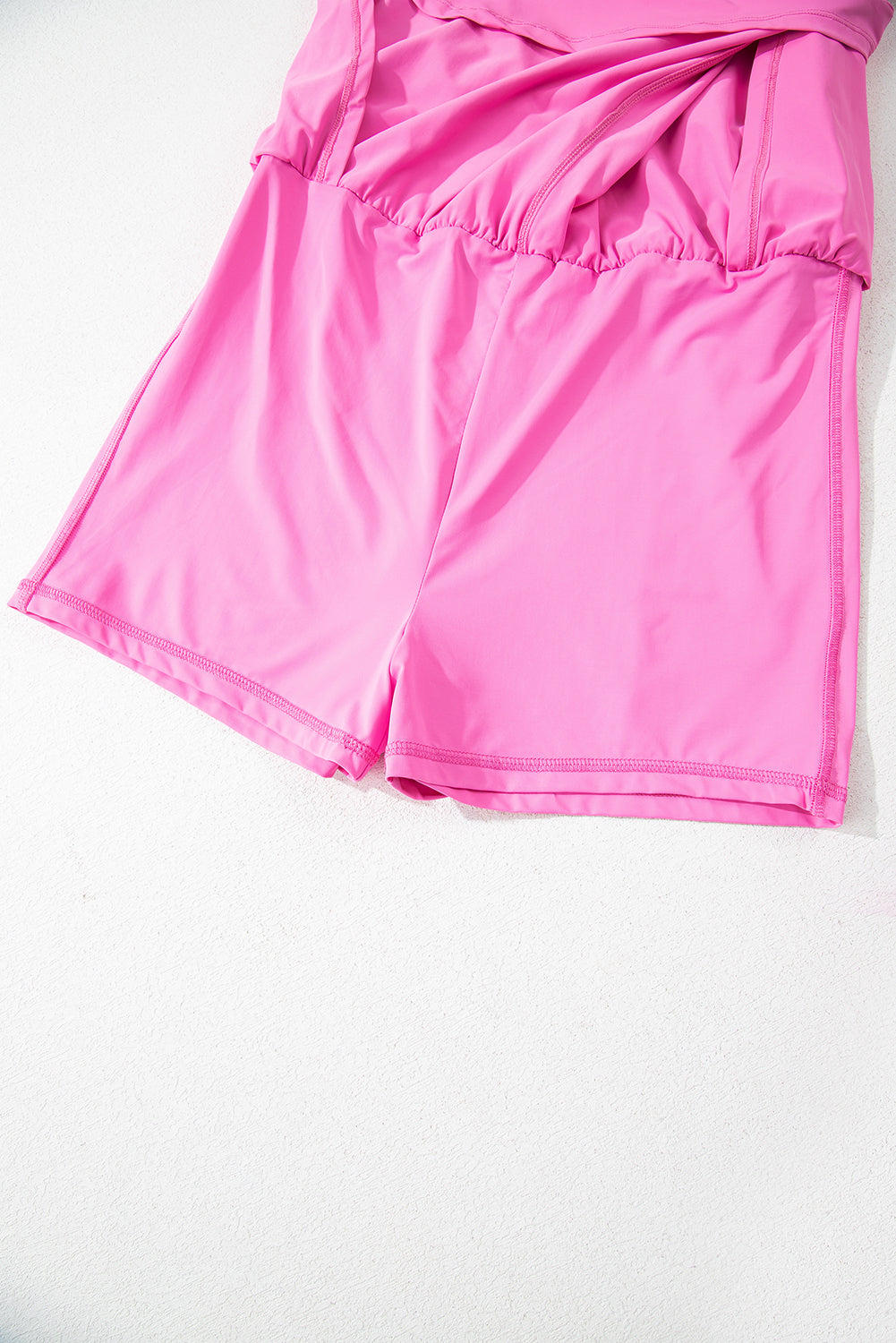 Sachet Pink Plain Sleeveless Loop Drawstring Cinched Waist Romper-Bottoms/Jumpsuits & Rompers-[Adult]-[Female]-2022 Online Blue Zone Planet