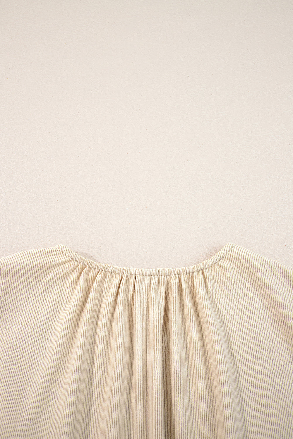 Parchment Notched Neck Scallop Detail Plus Size Mini Dress-TOPS / DRESSES-[Adult]-[Female]-2022 Online Blue Zone Planet
