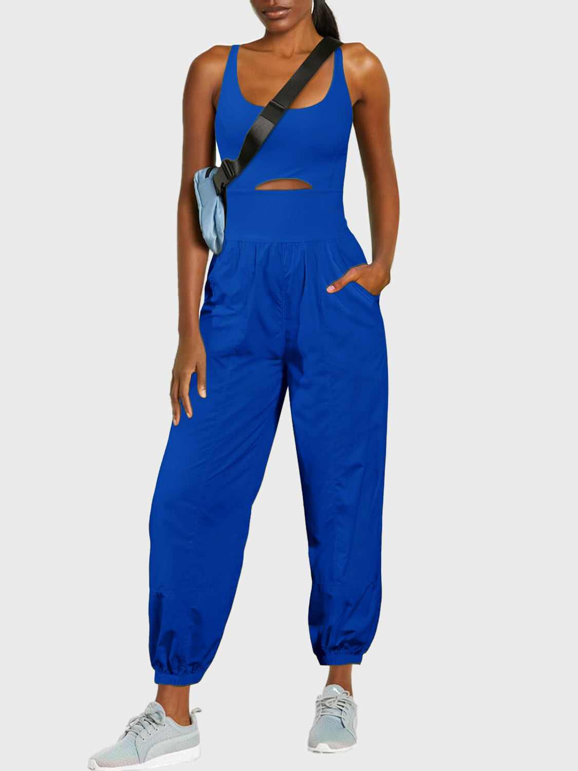 Cutout Scoop Neck Wide Strap Jumpsuit-TOPS / DRESSES-[Adult]-[Female]-2022 Online Blue Zone Planet