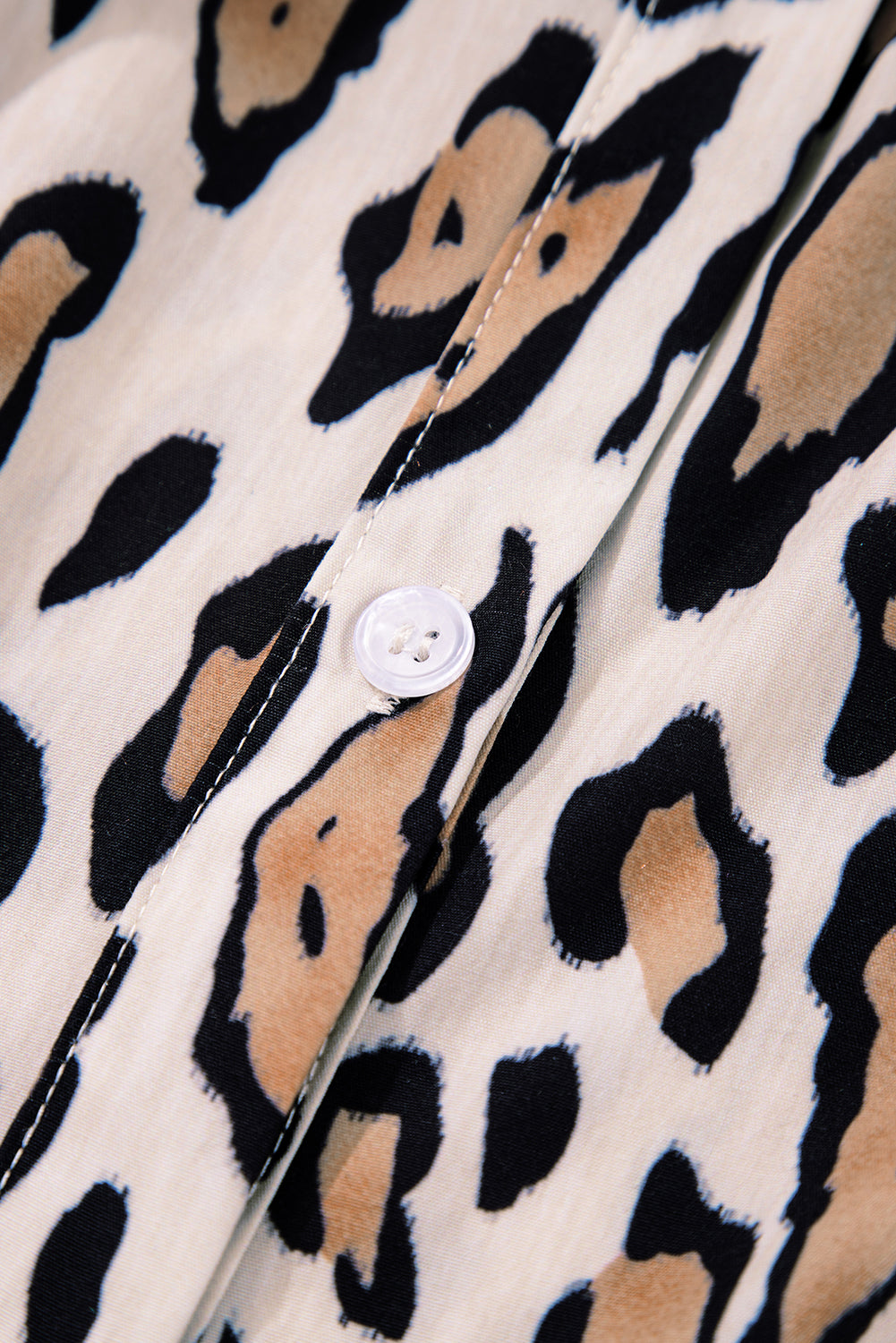 Blue Zone Planet | Jet Stream Oversized Leopard Print Balloon Sleeve Casual Shirt-Tops/Blouses & Shirts-[Adult]-[Female]-2022 Online Blue Zone Planet