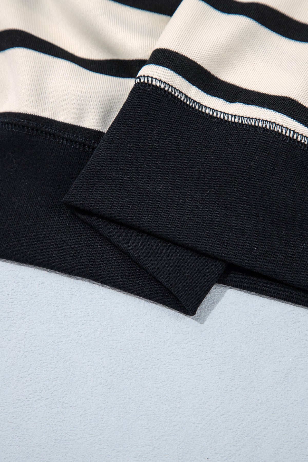 Beige Stripe Relaxed Long Sleeve Top Color Block Detail Drawstring Pant Set-Two Piece Sets/Pant Sets-[Adult]-[Female]-2022 Online Blue Zone Planet