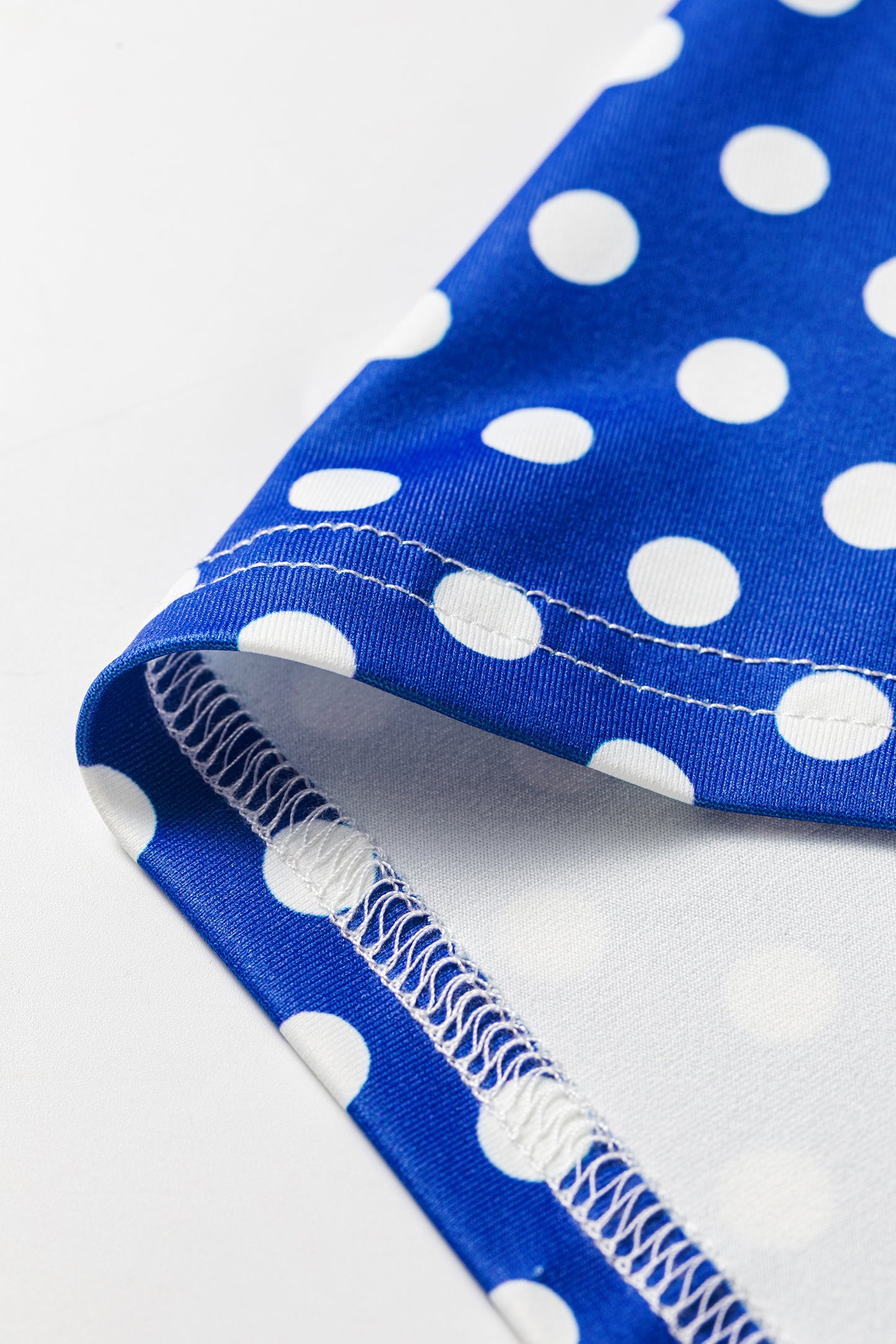 Blue Polka Dot Print Slim Tank Loose Pants 2pcs Outfit-Two Piece Sets/Pant Sets-[Adult]-[Female]-2022 Online Blue Zone Planet