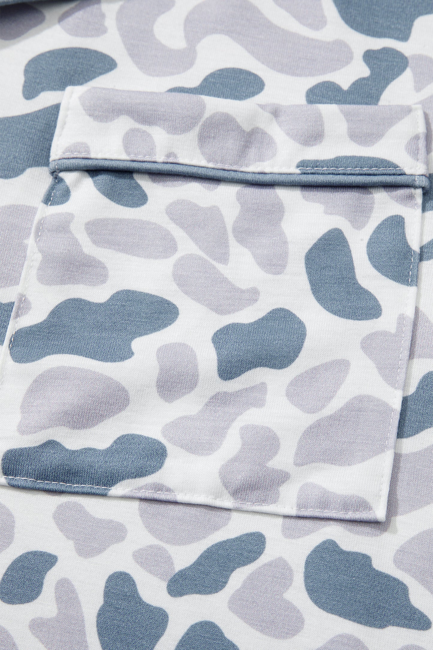 Beige Camouflage Print Lapel Shirt Drawstring 2pcs Short Pajama Set-Loungewear & Sleepwear/Sleepwear-[Adult]-[Female]-2022 Online Blue Zone Planet