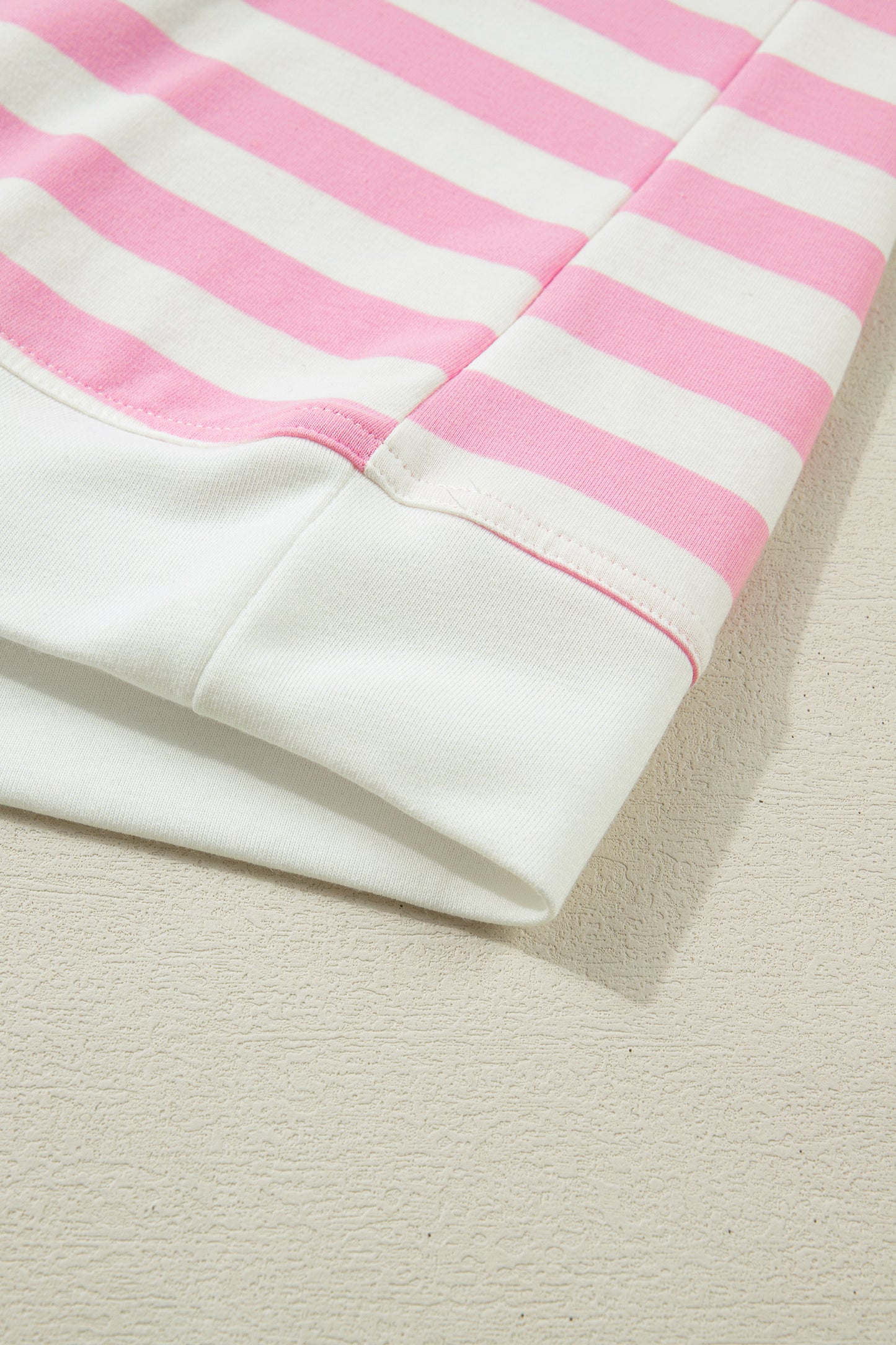 Pink Stripe Collar V Neck Ruffled Short Sleeve Blouse-Tops/Blouses & Shirts-[Adult]-[Female]-2022 Online Blue Zone Planet