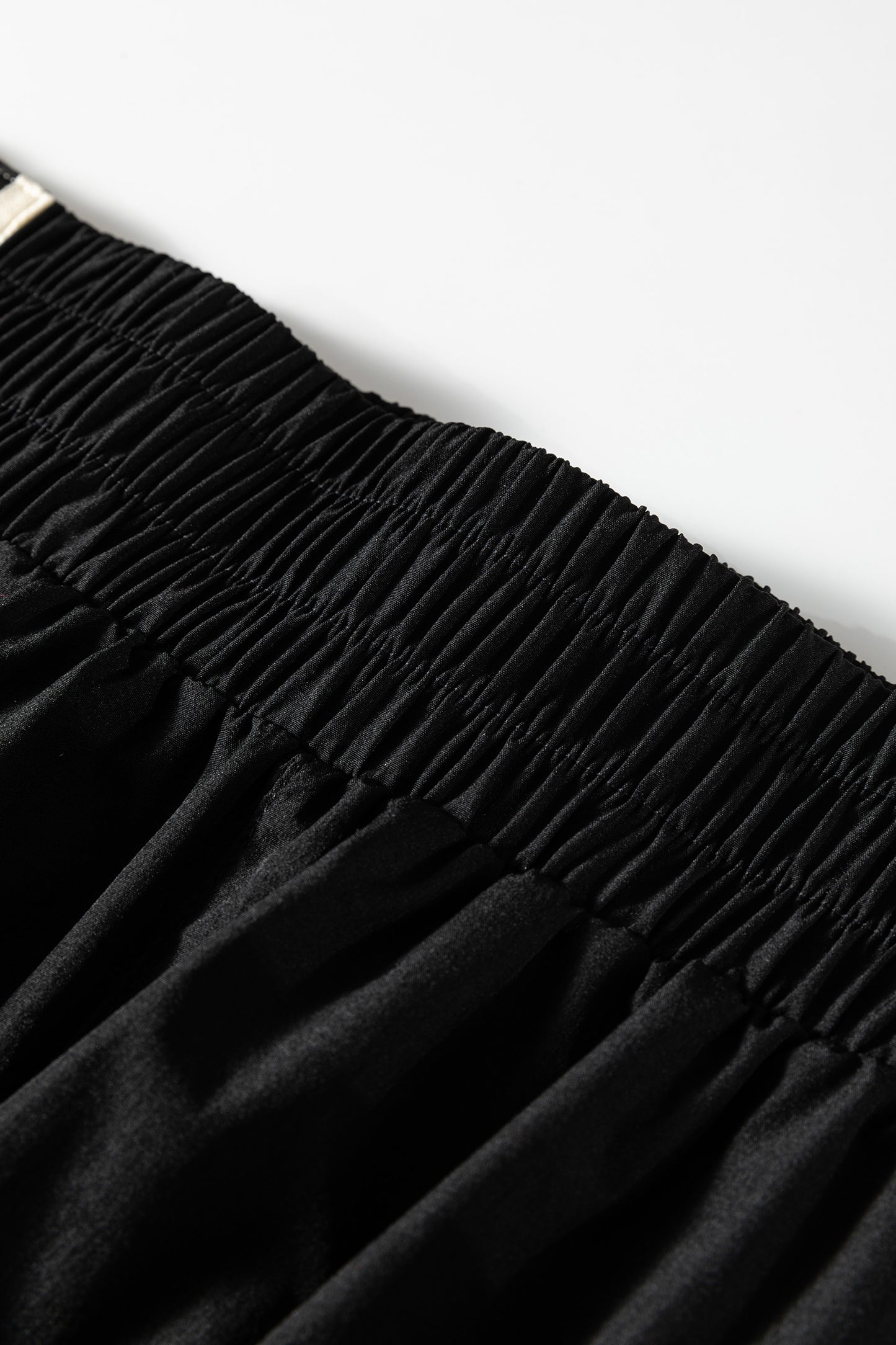 Black Elastic Waist Varsity Striped Detail Athleisure Shorts-Bottoms/Casual Shorts-[Adult]-[Female]-2022 Online Blue Zone Planet