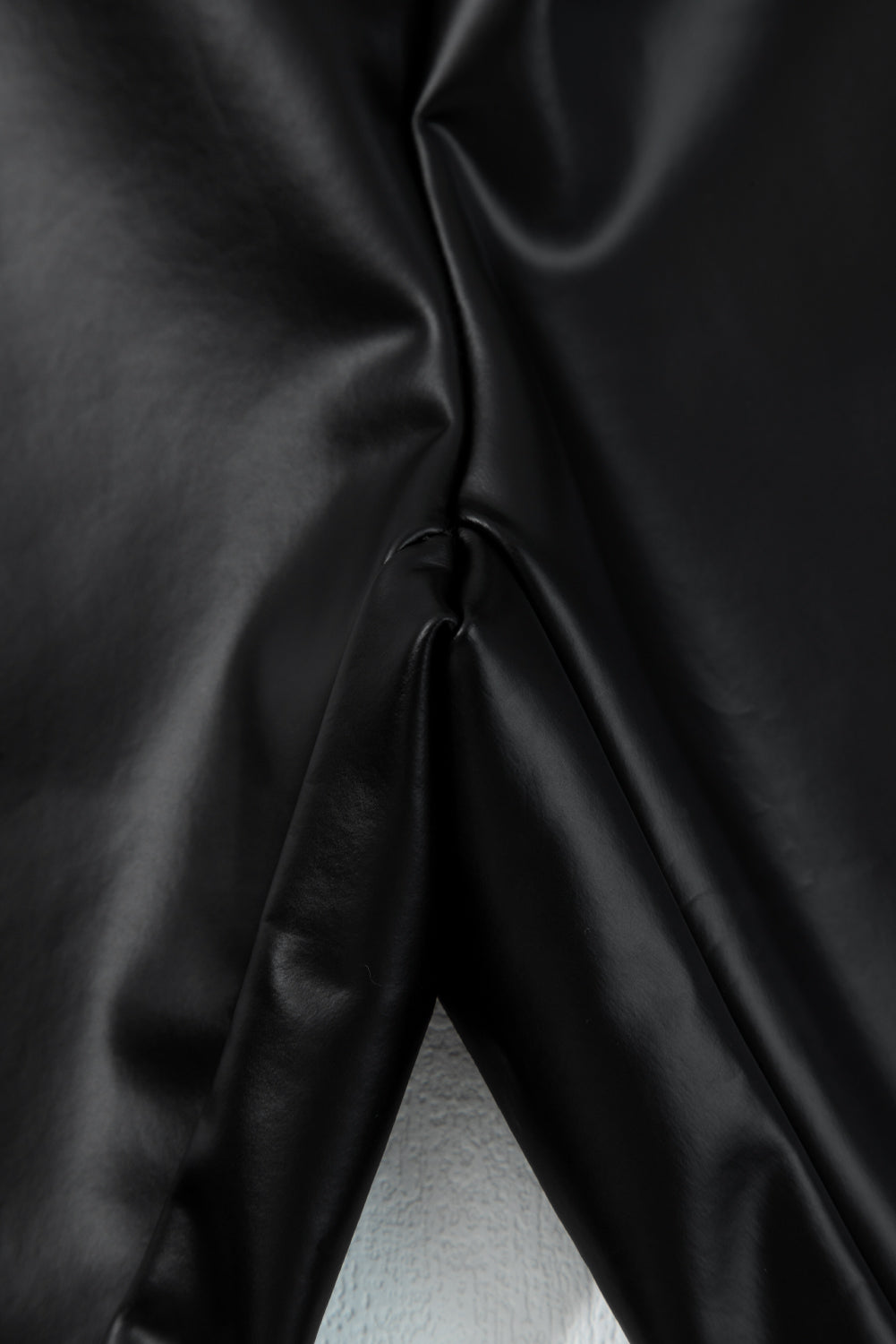 Black Faux Leather Seamed Leg High Waist Leggings-Bottoms/Leggings-[Adult]-[Female]-2022 Online Blue Zone Planet