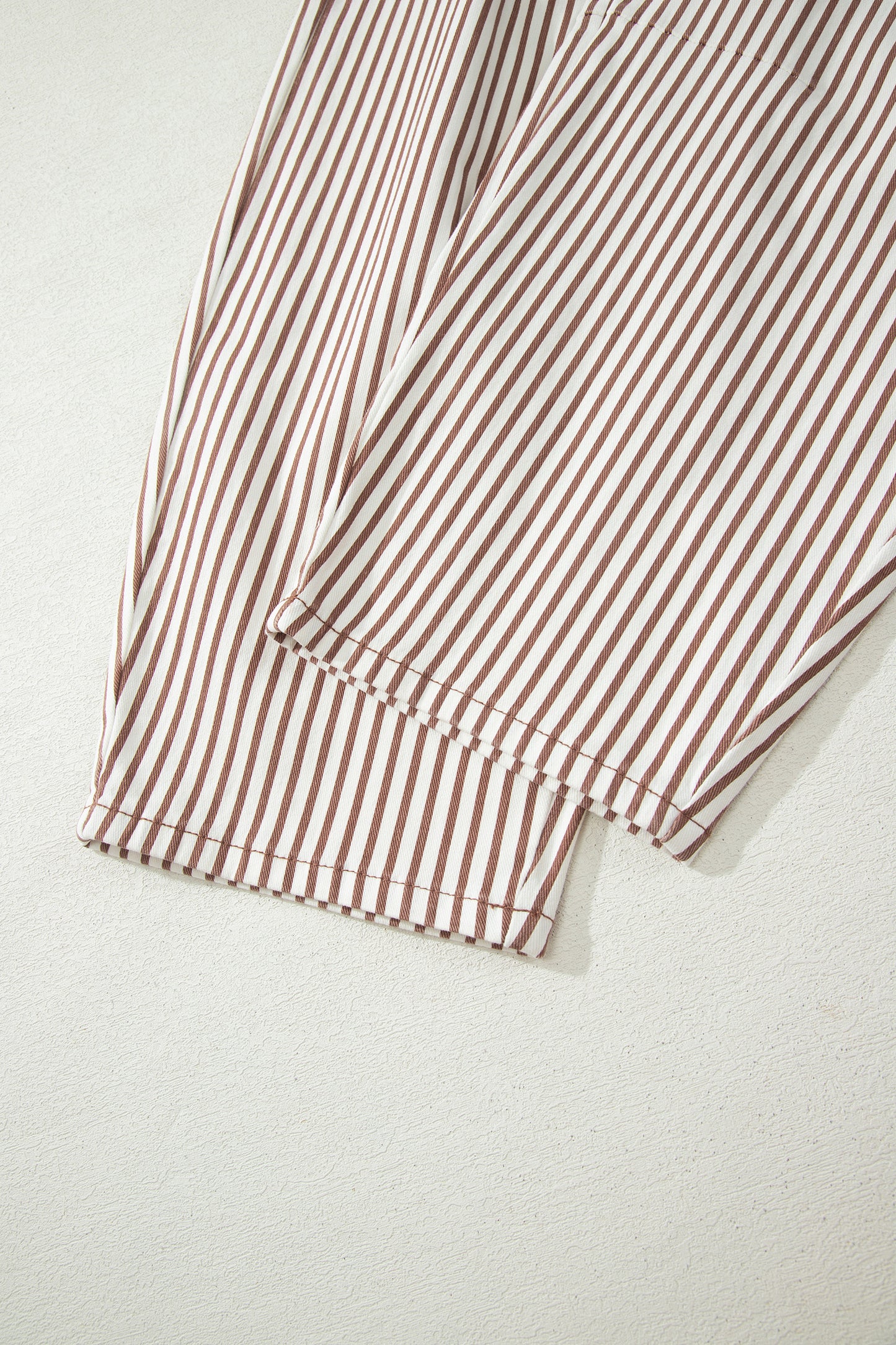 Brown Stripe Casual Barrel Jeans-Bottoms/Jeans-[Adult]-[Female]-2022 Online Blue Zone Planet