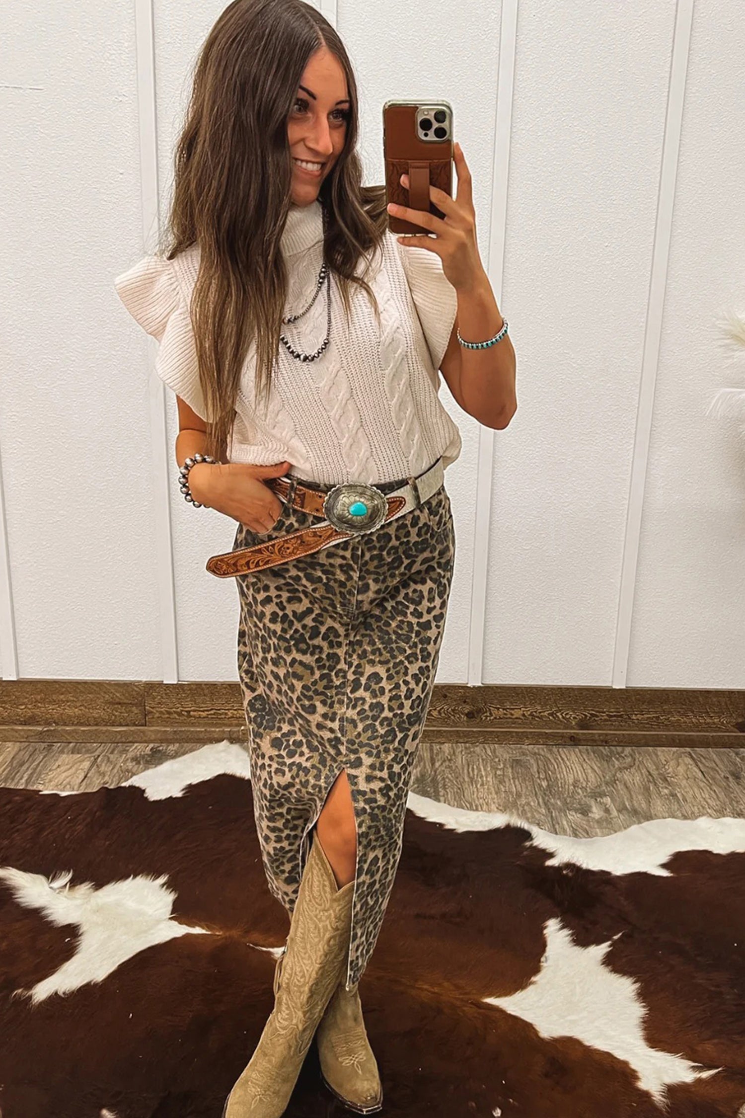 Jet Stream Cable Knit Turtleneck Ruffled Short Sleeve Sweater-Sweaters & Cardigans/Short Sleeve Sweaters-[Adult]-[Female]-2022 Online Blue Zone Planet