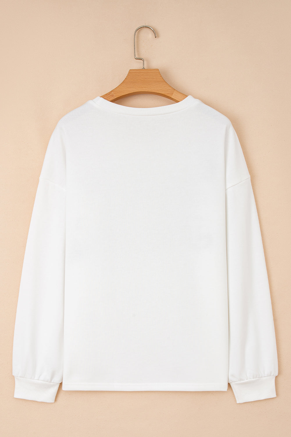 White HOLLY JOLLY Embroidered Graphic Pullover Sweatshirt-Tops/Sweatshirts & Hoodies-[Adult]-[Female]-2022 Online Blue Zone Planet