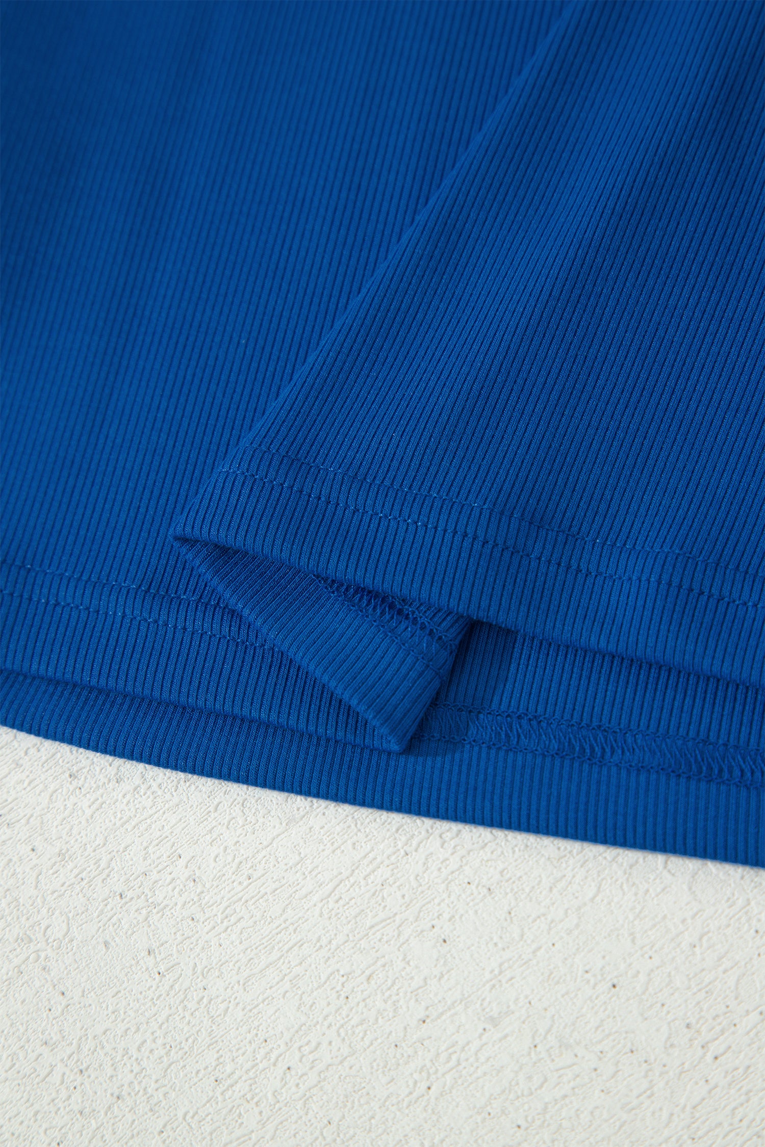 Dark Blue Ribbed Slim Tank Pocketed Wide Leg Shorts Set-Two Piece Sets/Short Sets-[Adult]-[Female]-2022 Online Blue Zone Planet