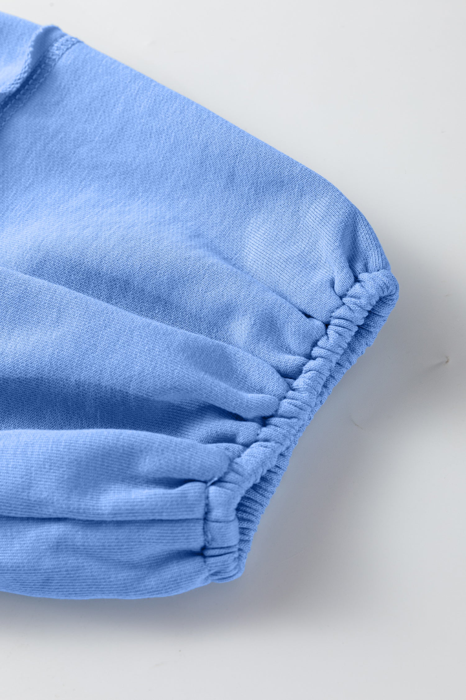 Beau Blue Solid Color Raw Seam Patchwork Baggy Sweatshirt-Tops/Sweatshirts & Hoodies-[Adult]-[Female]-2022 Online Blue Zone Planet