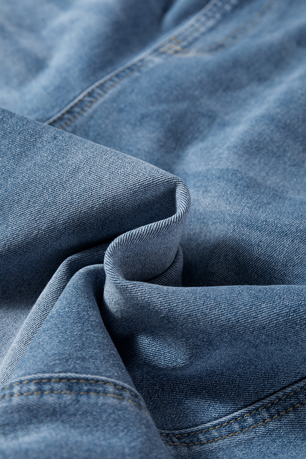 Dusk Blue Adjustable Buckle Barrel Denim Overalls-Bottoms/Jumpsuits & Rompers-[Adult]-[Female]-2022 Online Blue Zone Planet