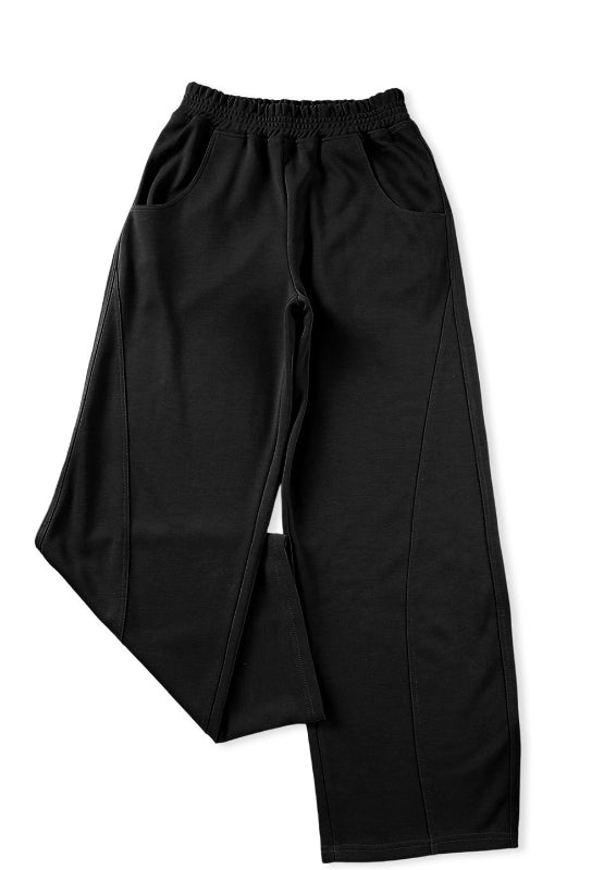 Blue Zone Planet | Elastic Waist Sweatpants with Pockets-BOTTOMS SIZES SMALL MEDIUM LARGE-[Adult]-[Female]-2022 Online Blue Zone Planet