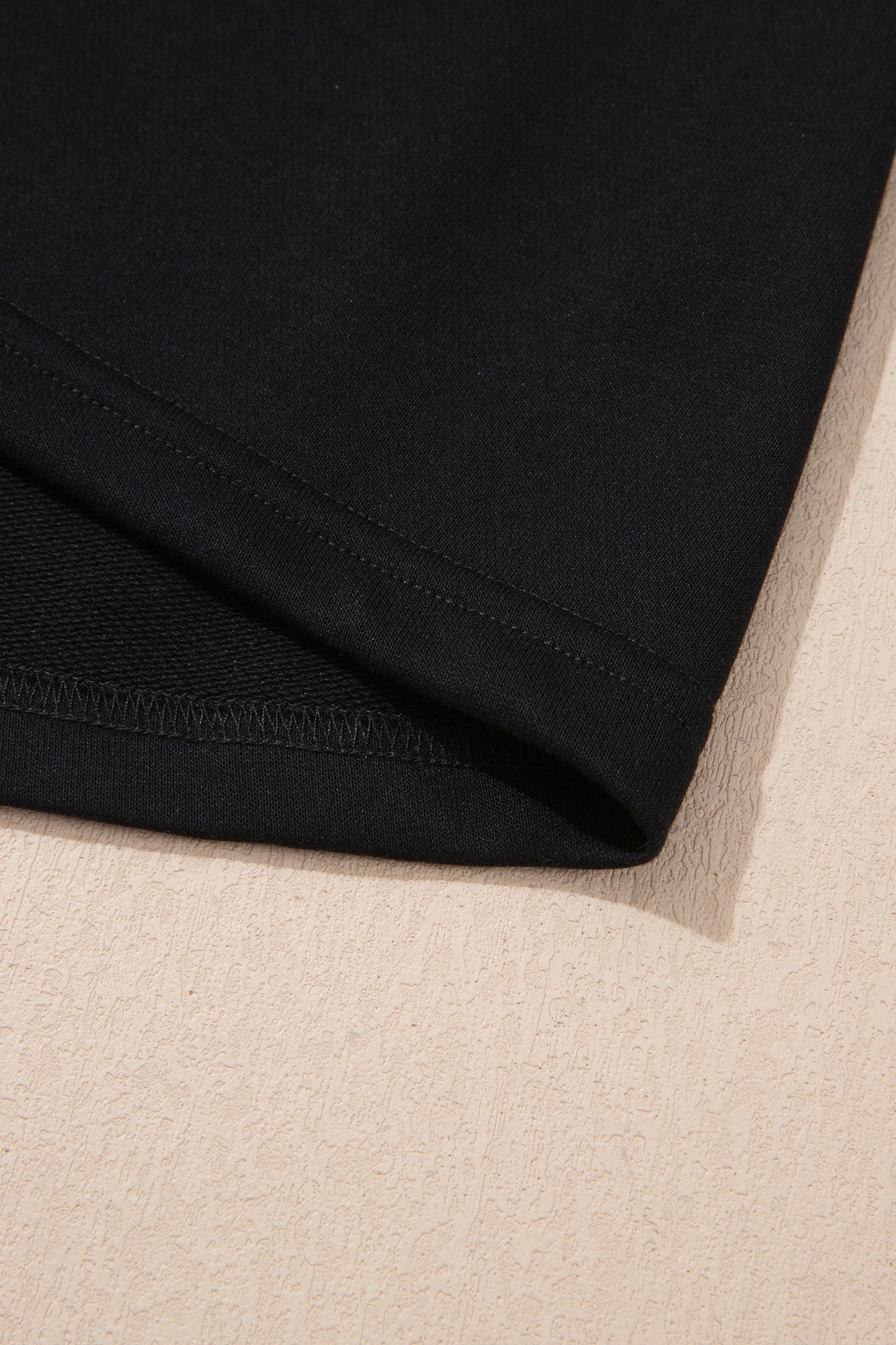 Black Solid V Neck Tunic Shift Long Sleeve Plus Size Blouse