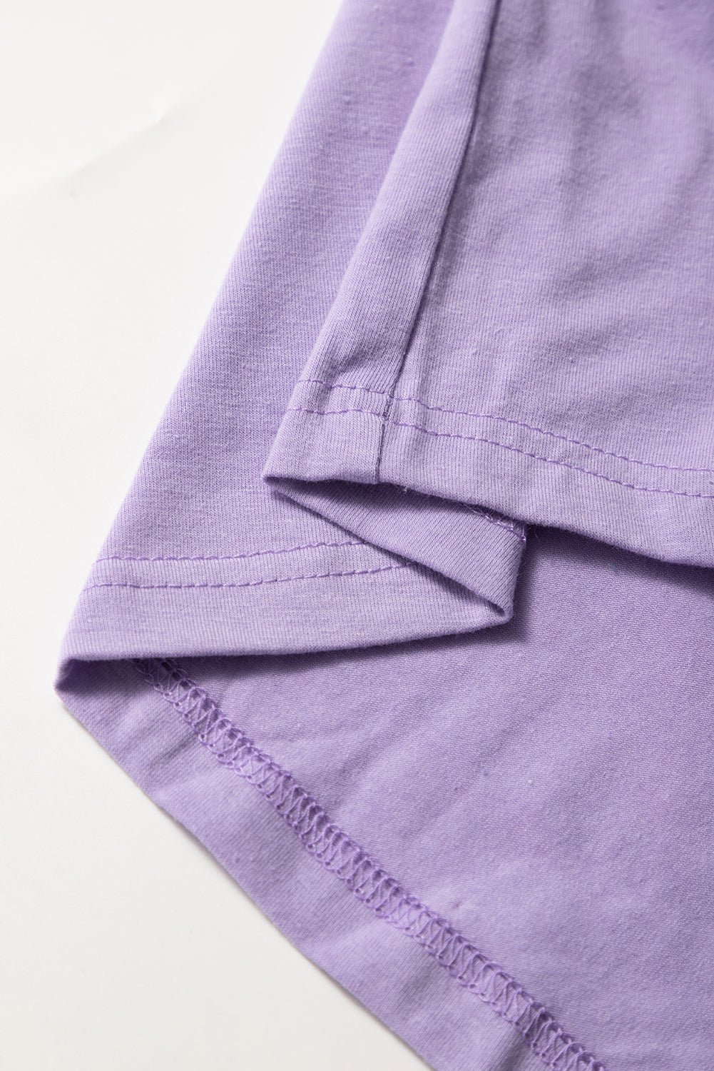 Wisteria Casual Plain Crew Neck Tee-Tops/Tops & Tees-[Adult]-[Female]-2022 Online Blue Zone Planet