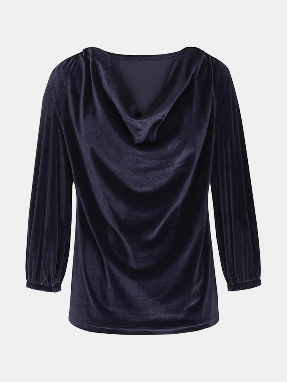 Cowl Neck Three-Quarter Sleeve Top-TOPS / DRESSES-[Adult]-[Female]-2022 Online Blue Zone Planet