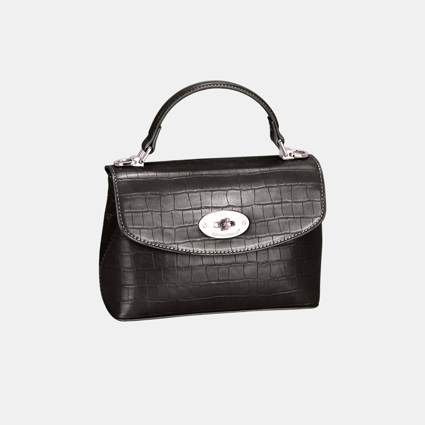 David Jones Texture PU Leather Handbag-HANDBAGS-[Adult]-[Female]-Black-One Size-2022 Online Blue Zone Planet