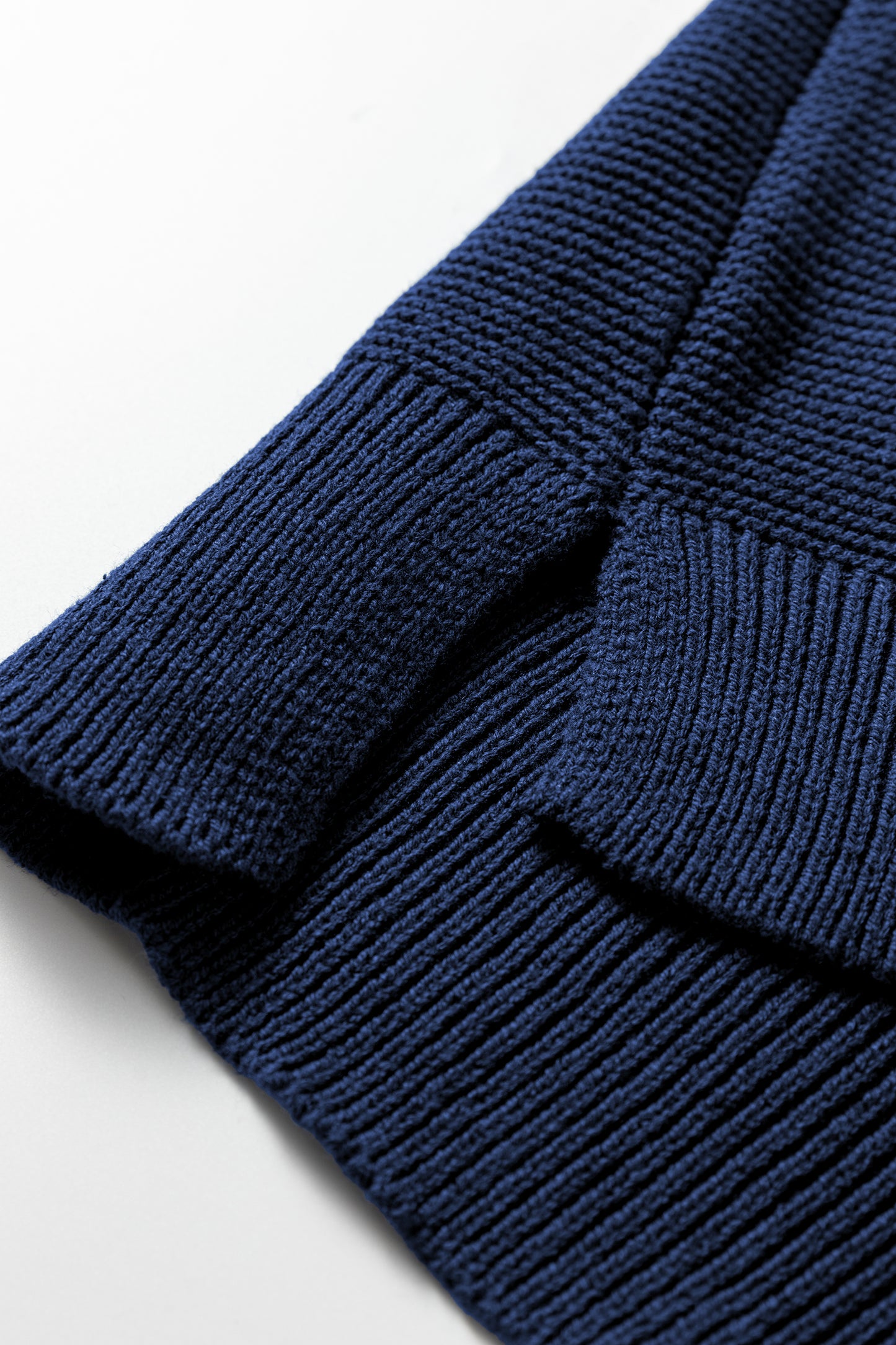 Dirty Blue Solid Color Front Seam Drop Shoulder Loose Sweater-TOPS / DRESSES-[Adult]-[Female]-2022 Online Blue Zone Planet